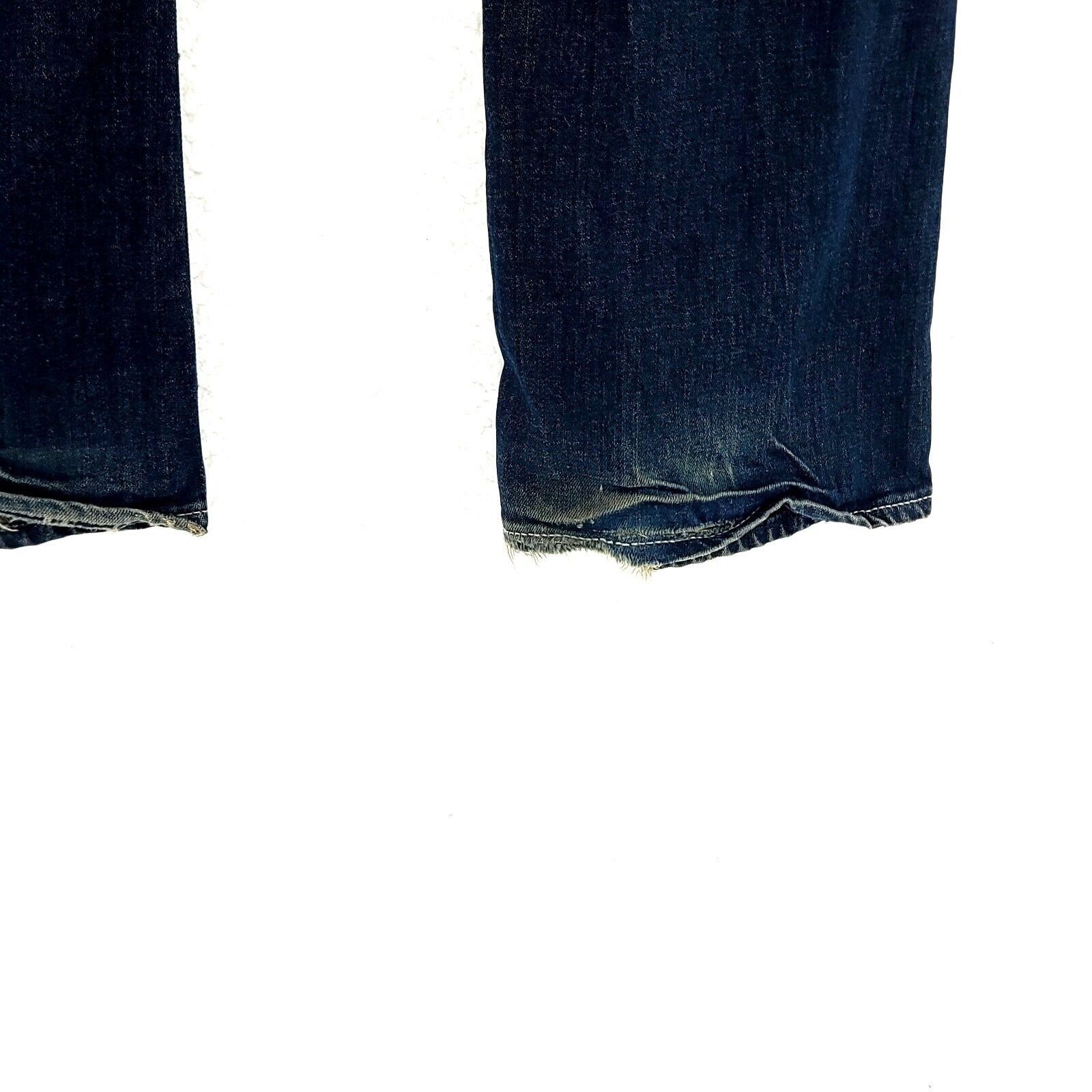 Express Express Stella Regular Fit Low Rise Blue Brown Denim Whisker Size 30" / US 8 / IT 44 - 6 Thumbnail