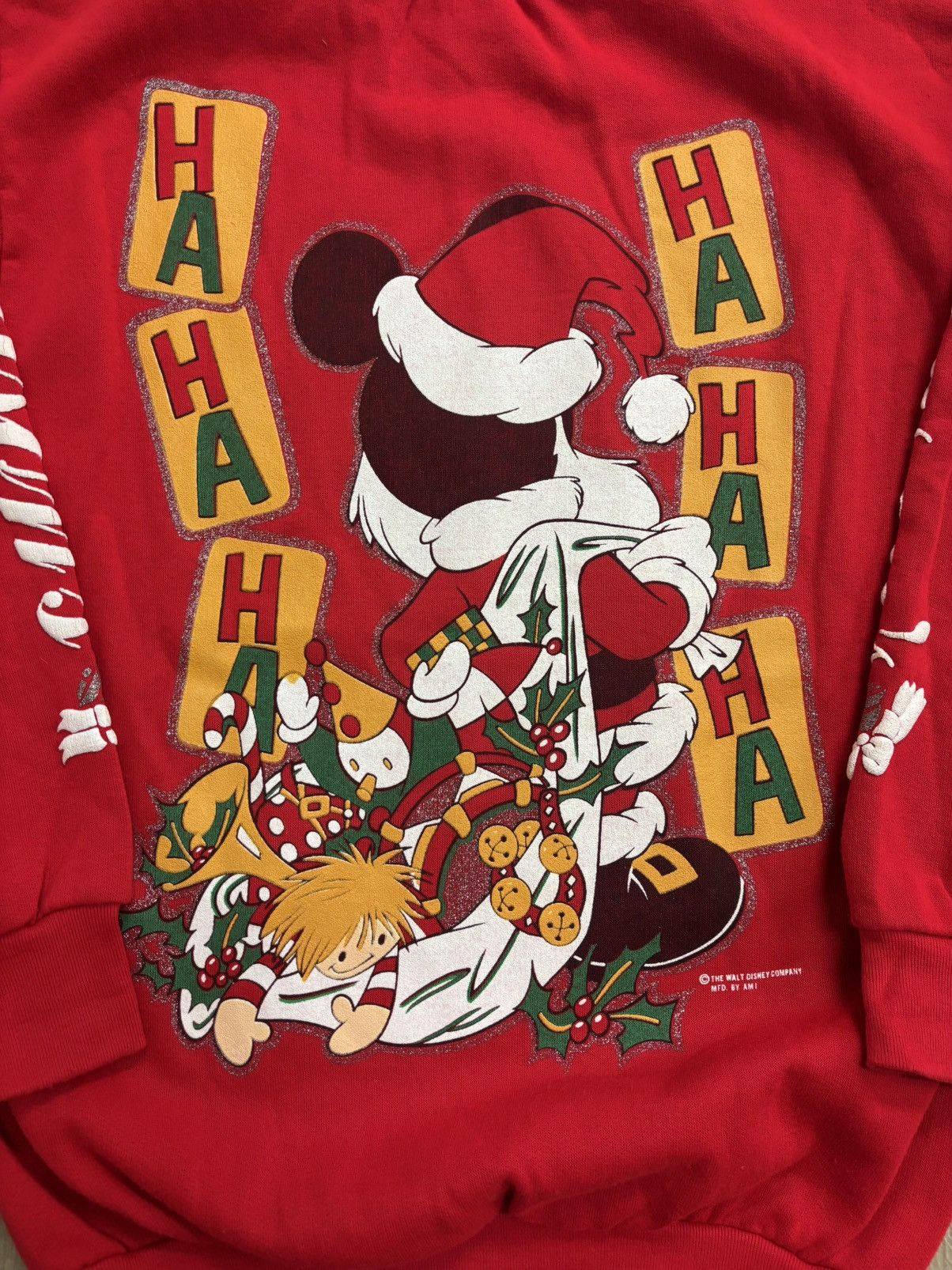Mickey Mouse Vintage 80s Christmas Mickey Mouse Size M / US 6-8 / IT 42-44 - 4 Thumbnail