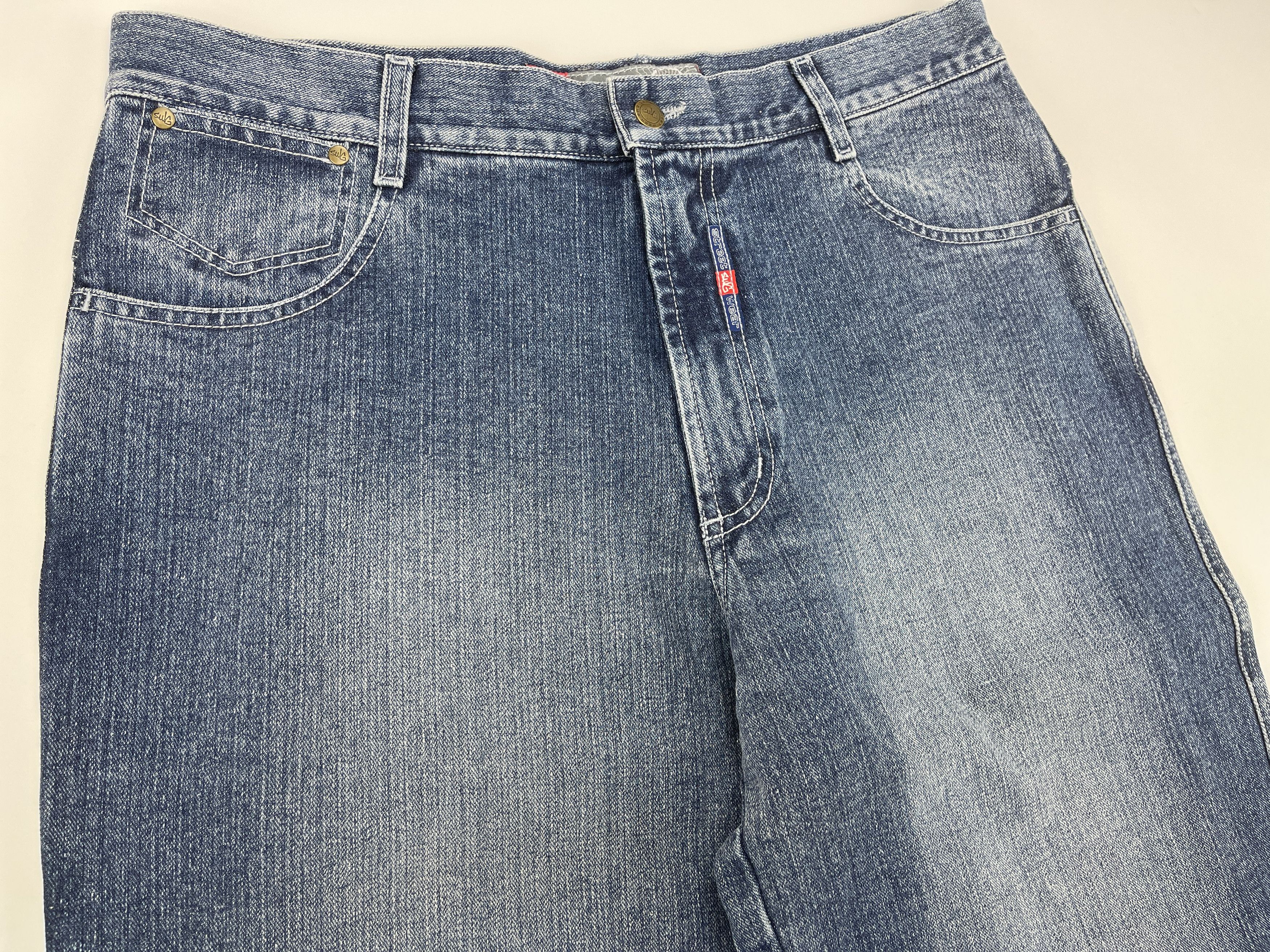 Vintage SWG jeans, blue Street War Gear vintage baggy hip hop 90s 36 Size US 36 / EU 52 - 10 Thumbnail