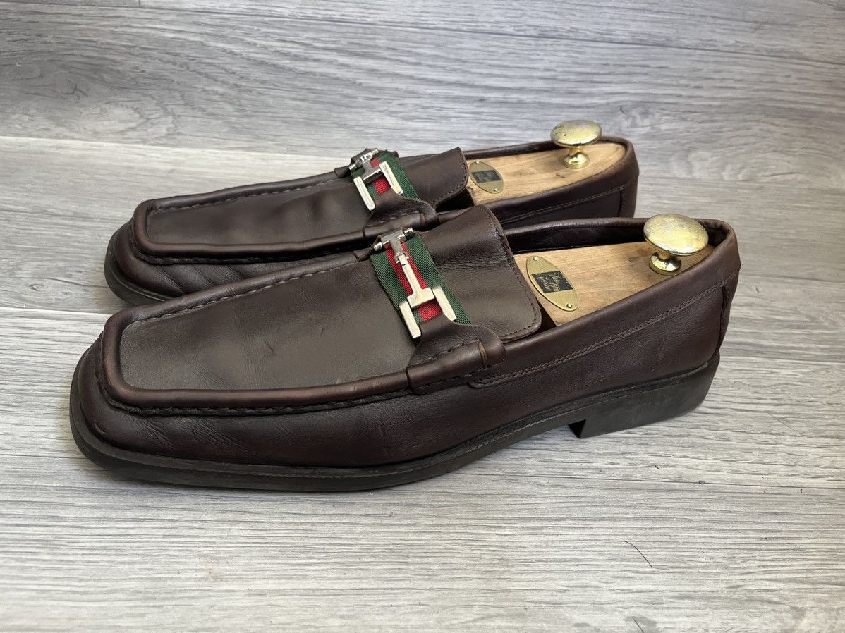 Gucci Gucci horsebit tomford era brown square toe loafers sz 11D Size US 11.5 / EU 44-45 - 4 Thumbnail
