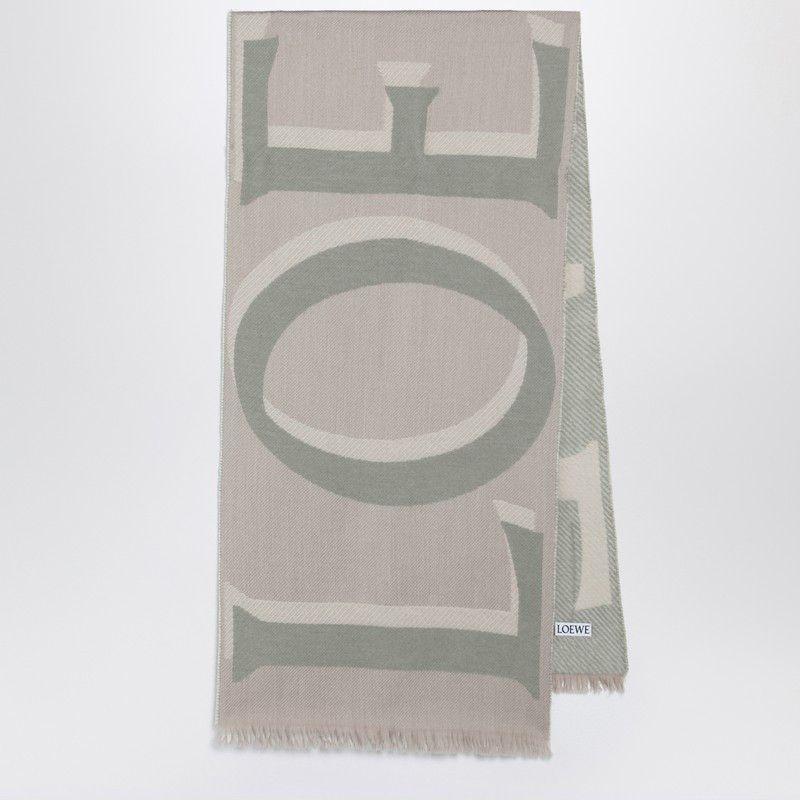 Loewe Loewe Beige Wool And Cashmere Scarf Size ONE SIZE - 1 Thumbnail