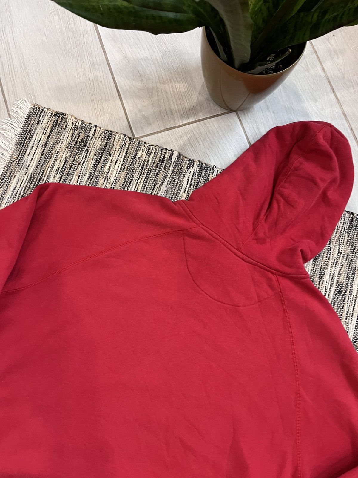 Nike × Vintage Vintage Nike Sportswear Hoodie red blank logo sweatshirt Size US L / EU 52-54 / 3 - 13 Thumbnail