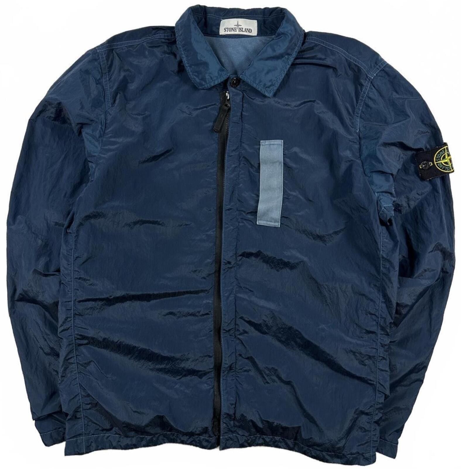 Stone Island Stone Island Ghost Piece Zip Overshirt Navy 7015103F2 