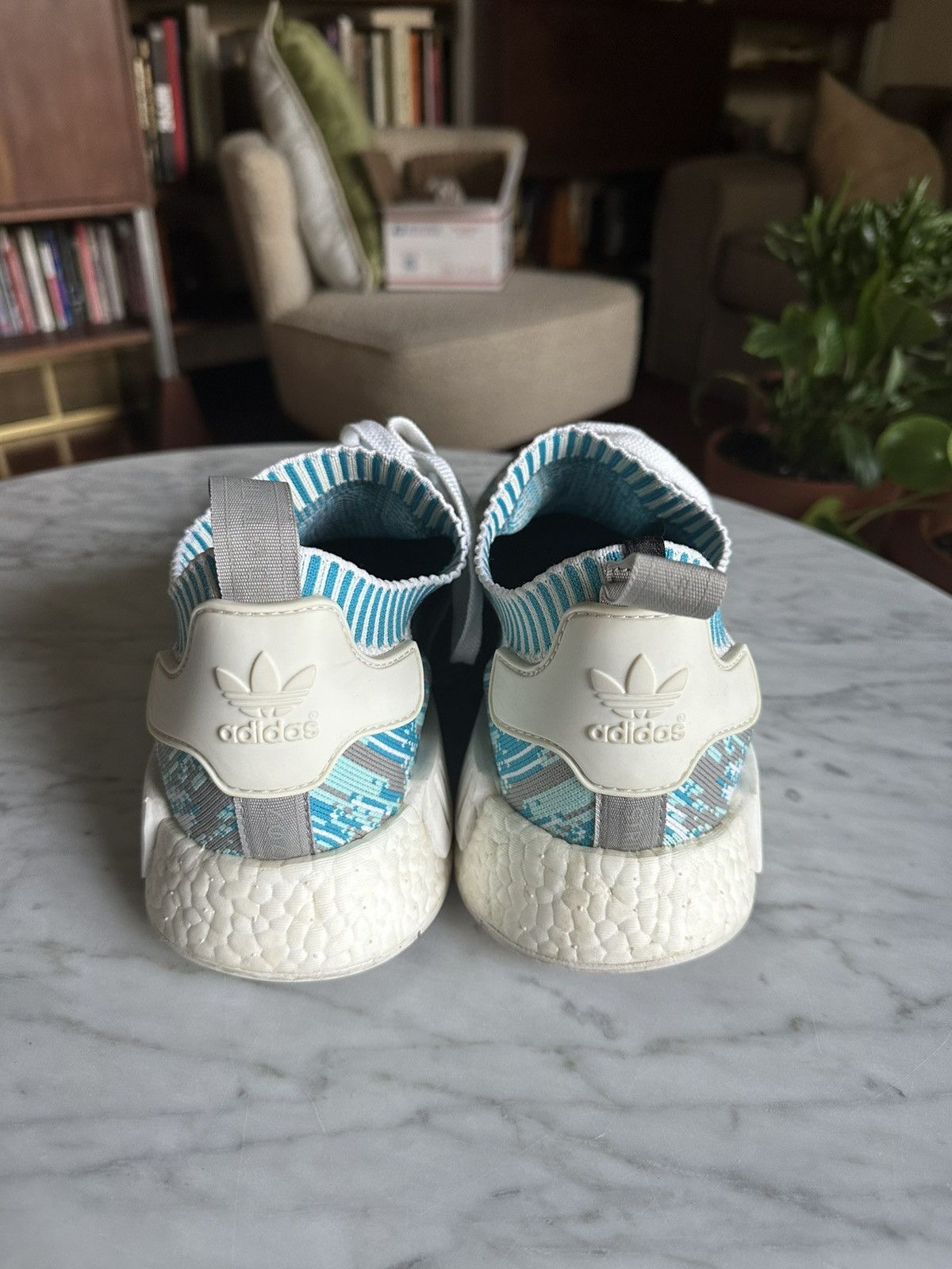 Adidas × Sneakersnstuff Adidas x SNS NMD R1 Datamosh Clear Aqua Size US 12.5 / EU 45-46 - 5 Thumbnail