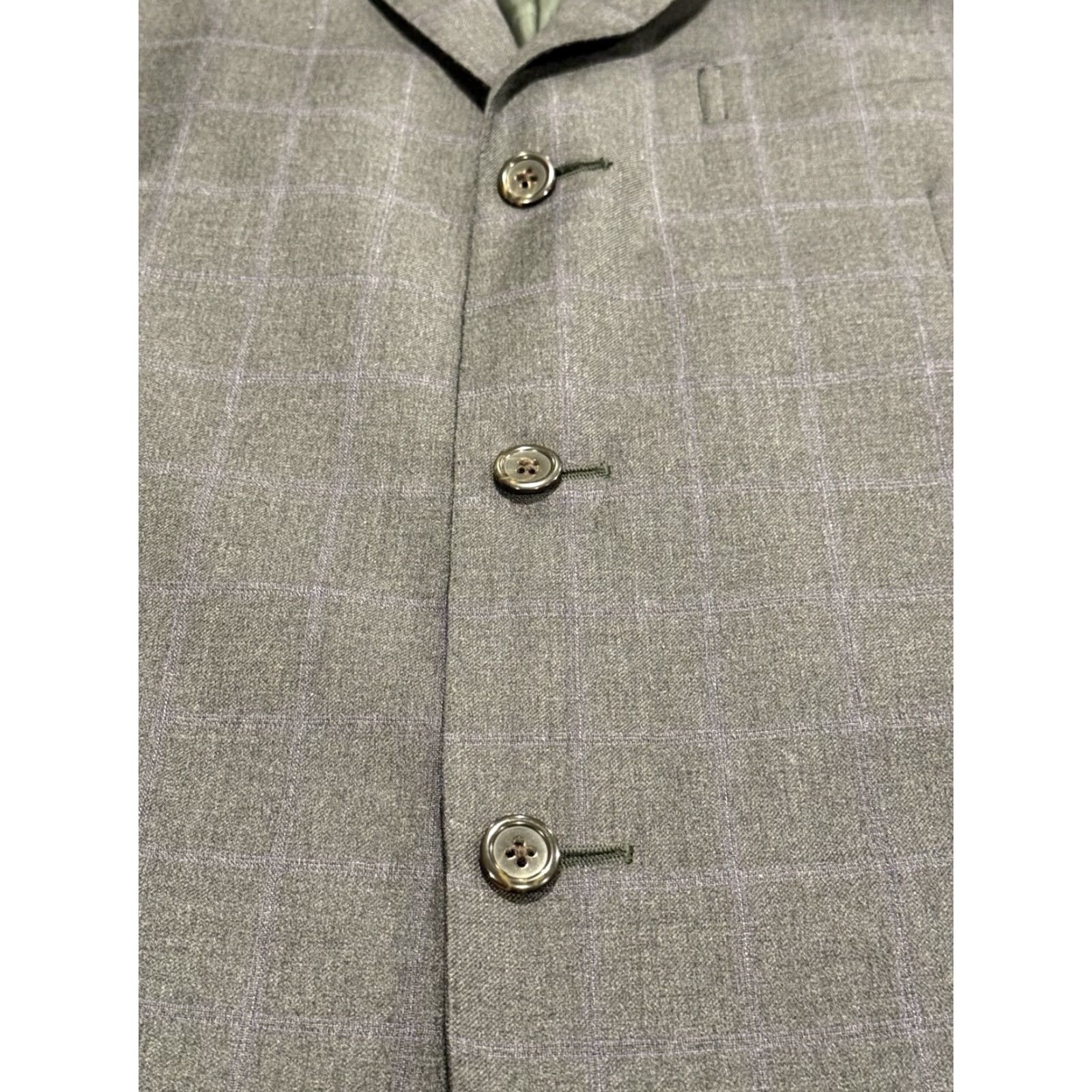 Polo Ralph Lauren VINTAGE Polo Ralph Lauren Blazer Windowpane Plaid Wool Made In Italy 42L Men's Jacket Regular Subtle Purple Gray Size US XL / EU 56 / 4 - 2 Thumbnail