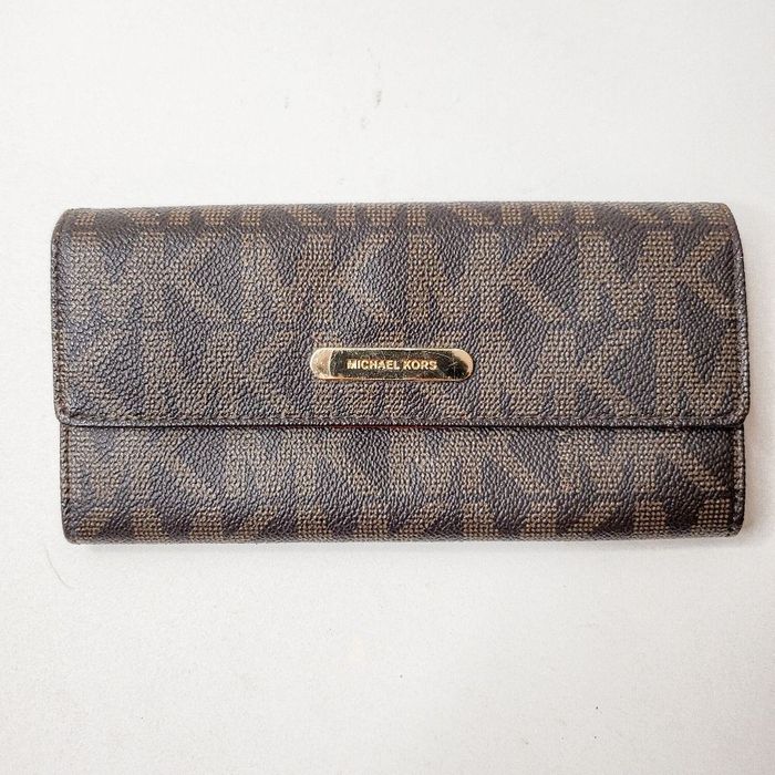 Michael Kors Michael Kors MK Logo Jet Set Travel Trifold Checkbook ...