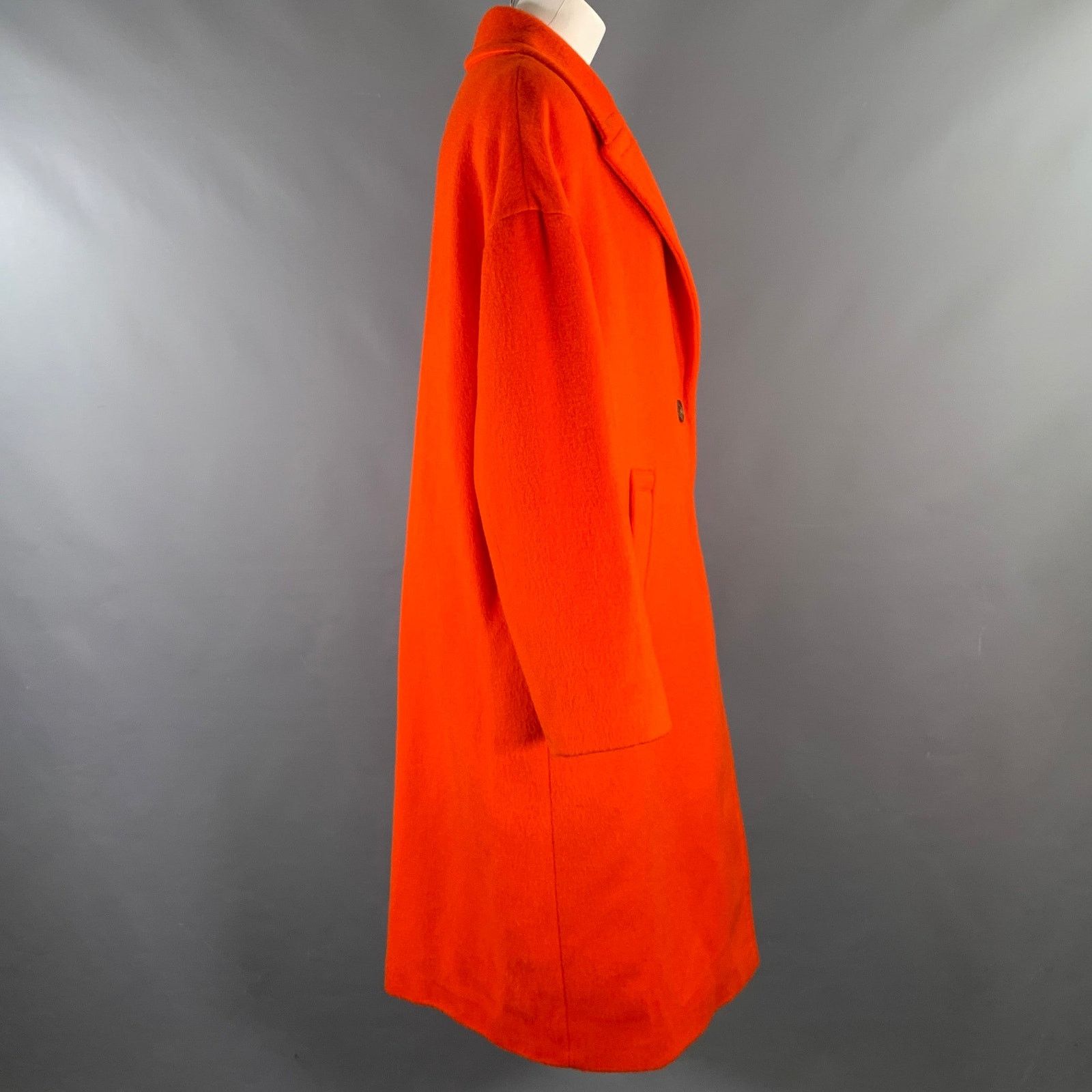 Golden Goose GOLDEN GOOSE Size M Orange Wool Blend Notch Lapel Coat Size M / US 6-8 / IT 42-44 - 3 Thumbnail