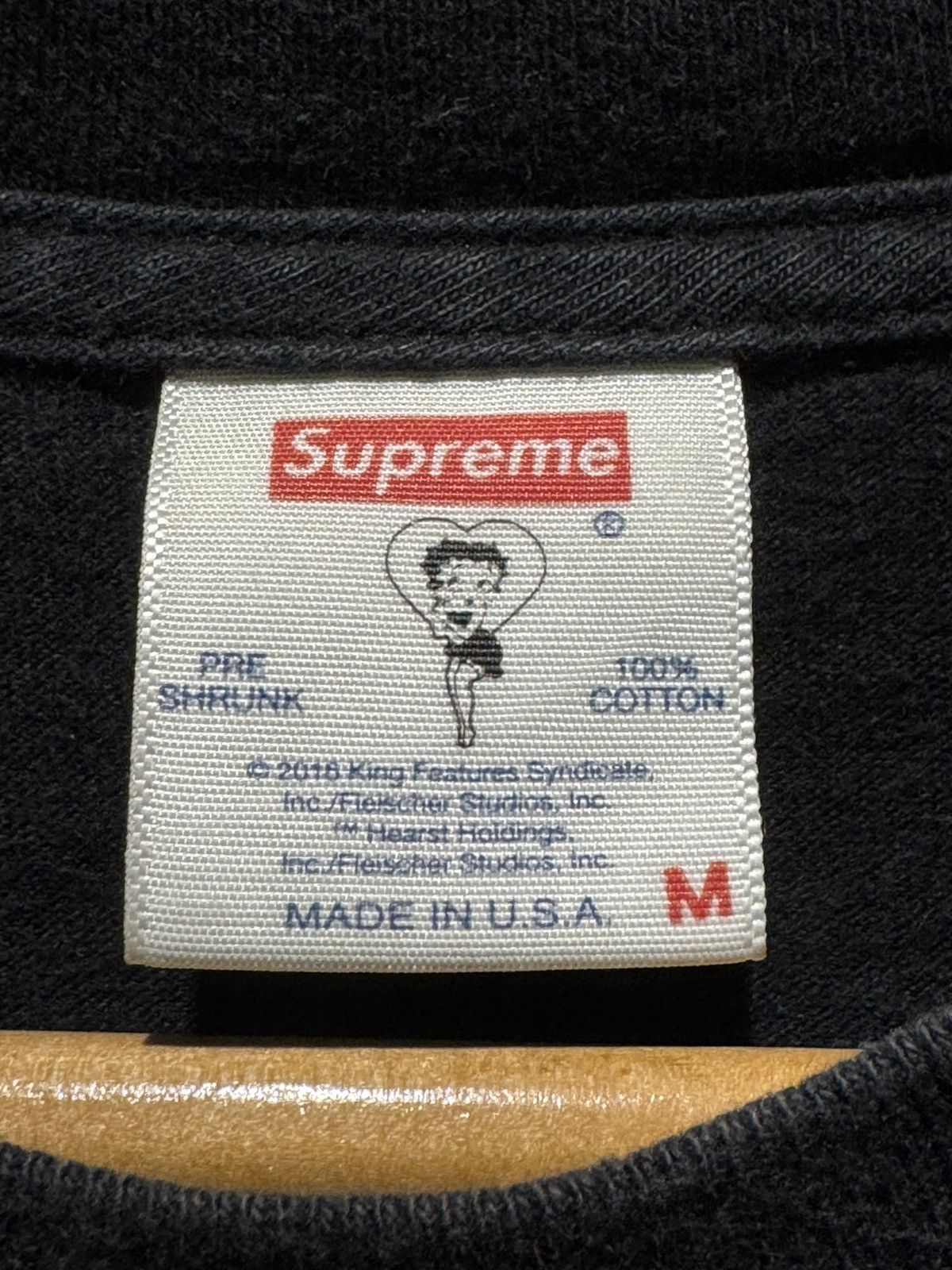 Supreme Supreme Betty Boop Distressed Cracking Black SS 16 Medium Size US M / EU 48-50 / 2 - 7 Thumbnail