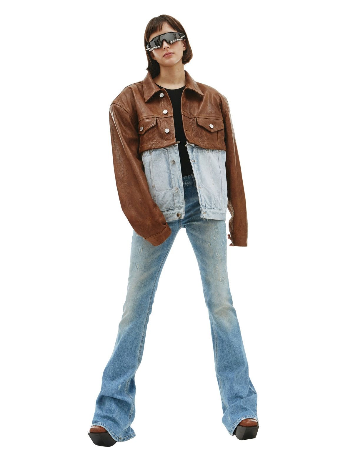 Vetements Vetements VTMNTS Convertible Leather Denim Jacket Size US M / EU 48-50 / 2 - 6 Thumbnail