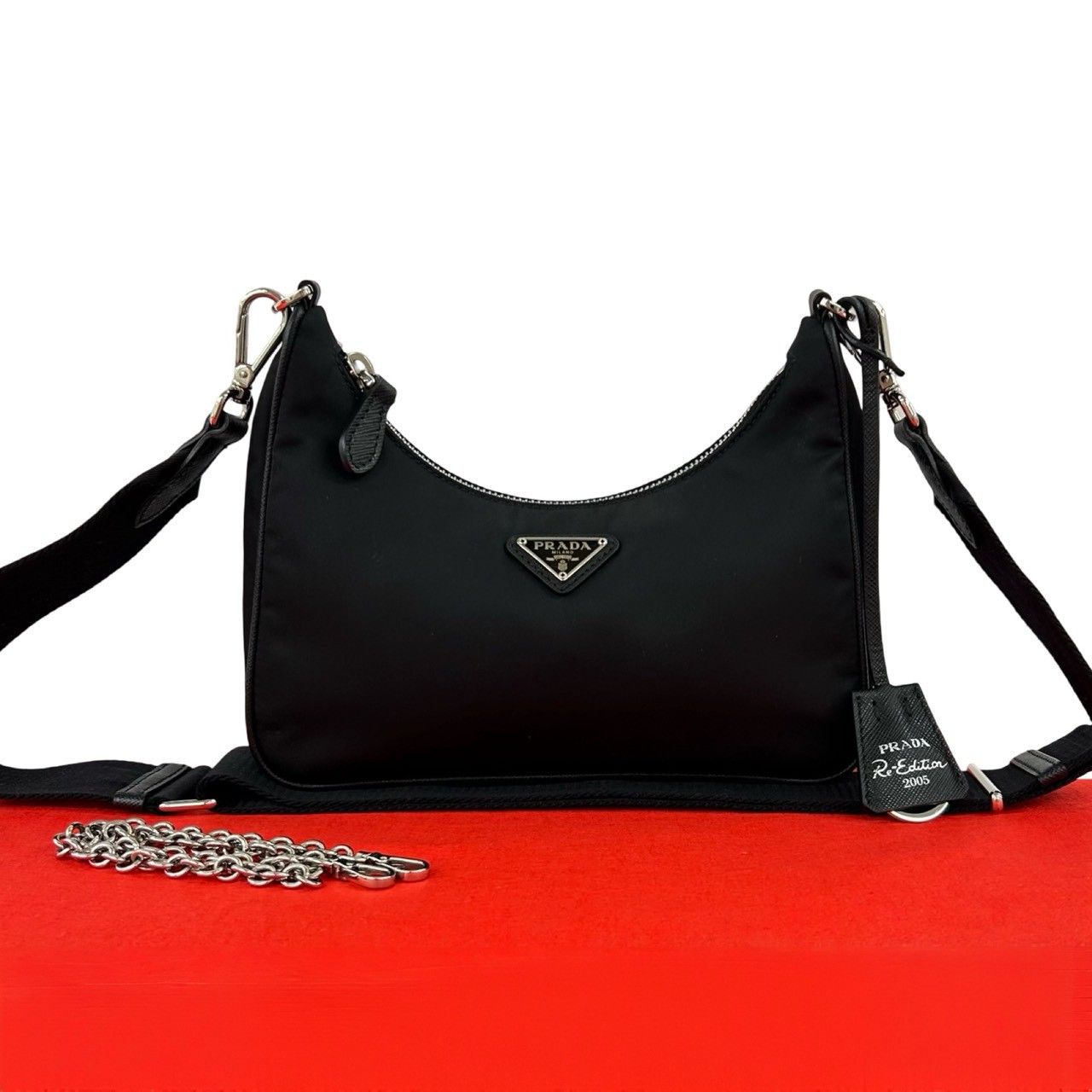 Prada Prada Prada Re Edition 2005 Re Nylon Saffiano Leather Shoulder Bag Textile Shoulder Bag 31A3 DUTY FREE for USA Size ONE SIZE - 1 Thumbnail