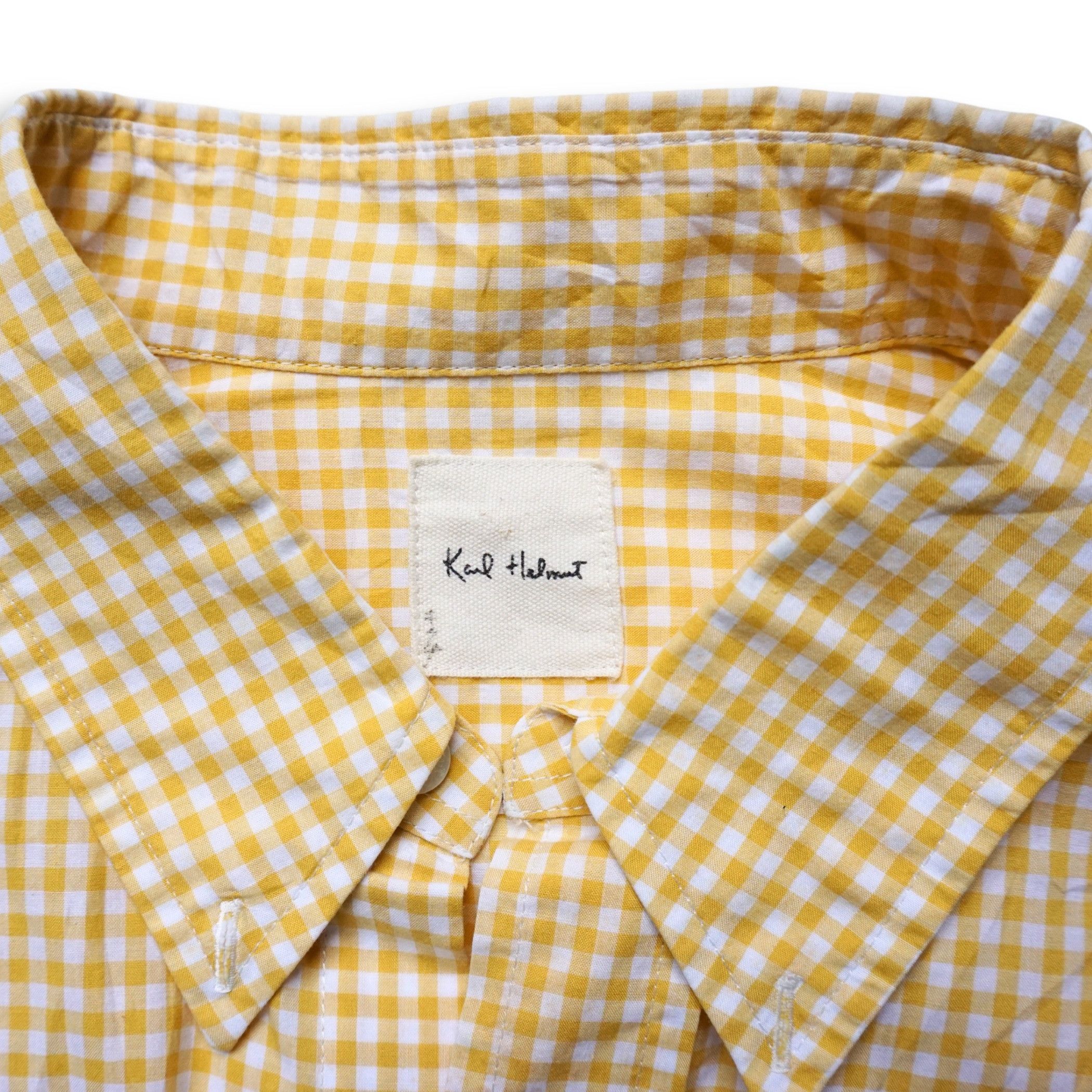 Karl Helmut Karl Helmut Yellow Check Shirt With Patches Size US XXL / EU 58 / 5 - 4 Thumbnail