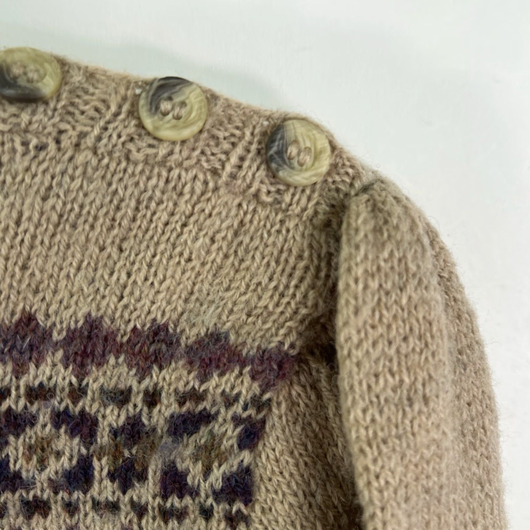 Vintage VINTAGE Al Fresco Design Wool Cardigan Sweater Womens M Brown Argyle/Diamond Pattern Size M / US 6-8 / IT 42-44 - 2 Thumbnail
