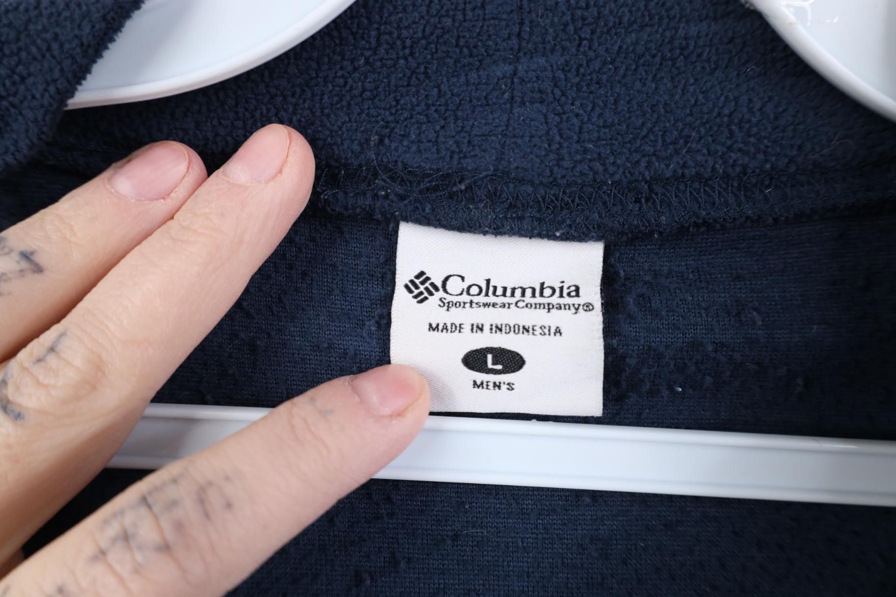 Columbia Vintage 90s Y2K Columbia Fleece Mock Neck Sweater Blue Size US L / EU 52-54 / 3 - 6 Thumbnail