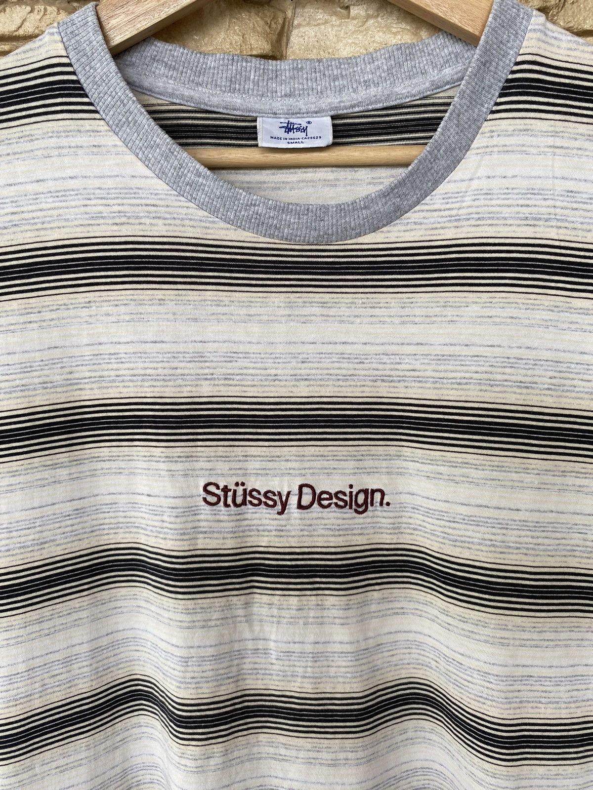 Stussy Vintage Stussy Stripe Tshirt Size US L / EU 52-54 / 3 - 4 Thumbnail