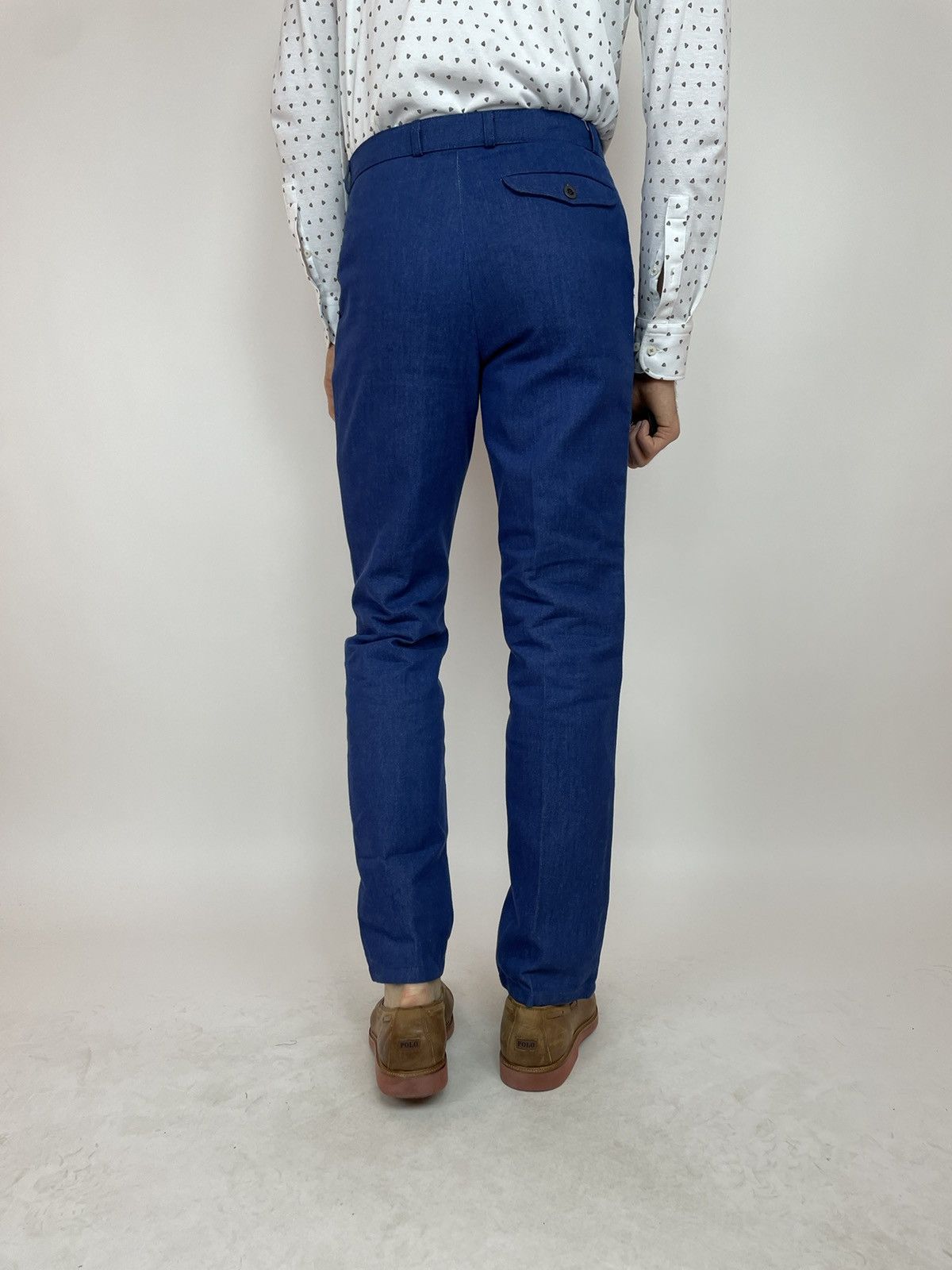 Japanese Brand MONCHAUX vintage Pleated Denim Trousers Slim fit Mens Size US 31 - 11 Thumbnail