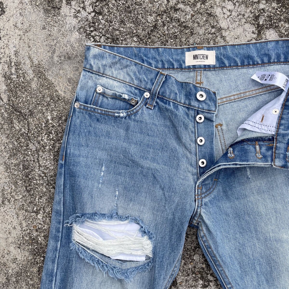 Mintcrew Vintage Mintcrew Distressed Denim Jeans Size US 32 / EU 48 - 3 Thumbnail