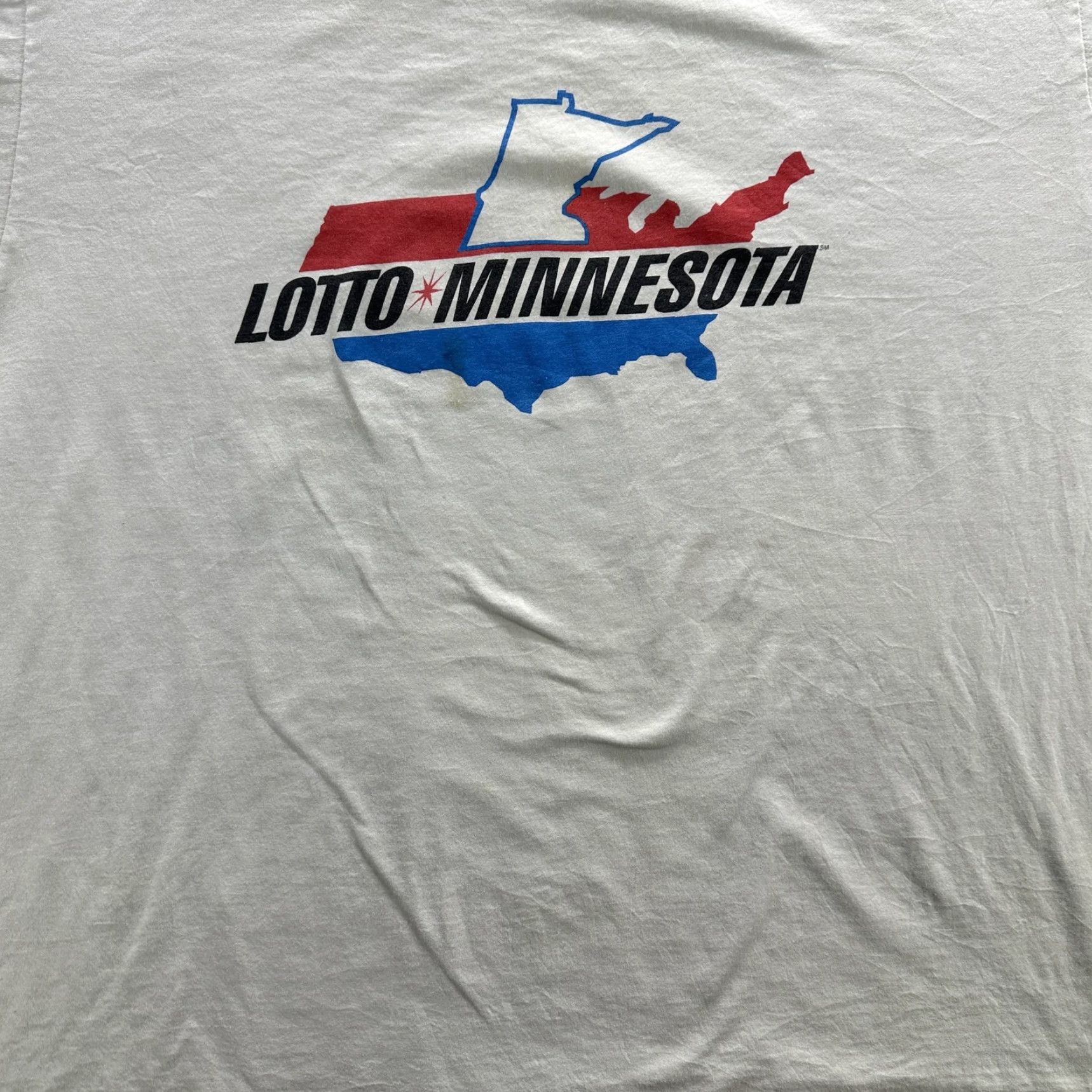 Vintage VINTAGE Lotto Minnesota Shirt Mens 2XL White Graphic Tee 90s USA Shirt Size US XXL / EU 58 / 5 - 3 Thumbnail