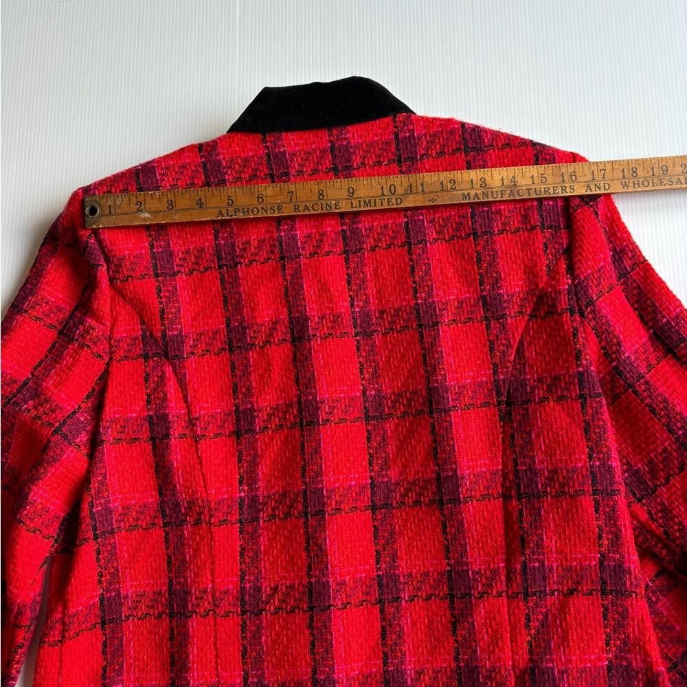 Designer Vintage Positive Attitude Red Plaid Button-Up Size XXL / US 16-18 / IT 52-54 - 5 Thumbnail