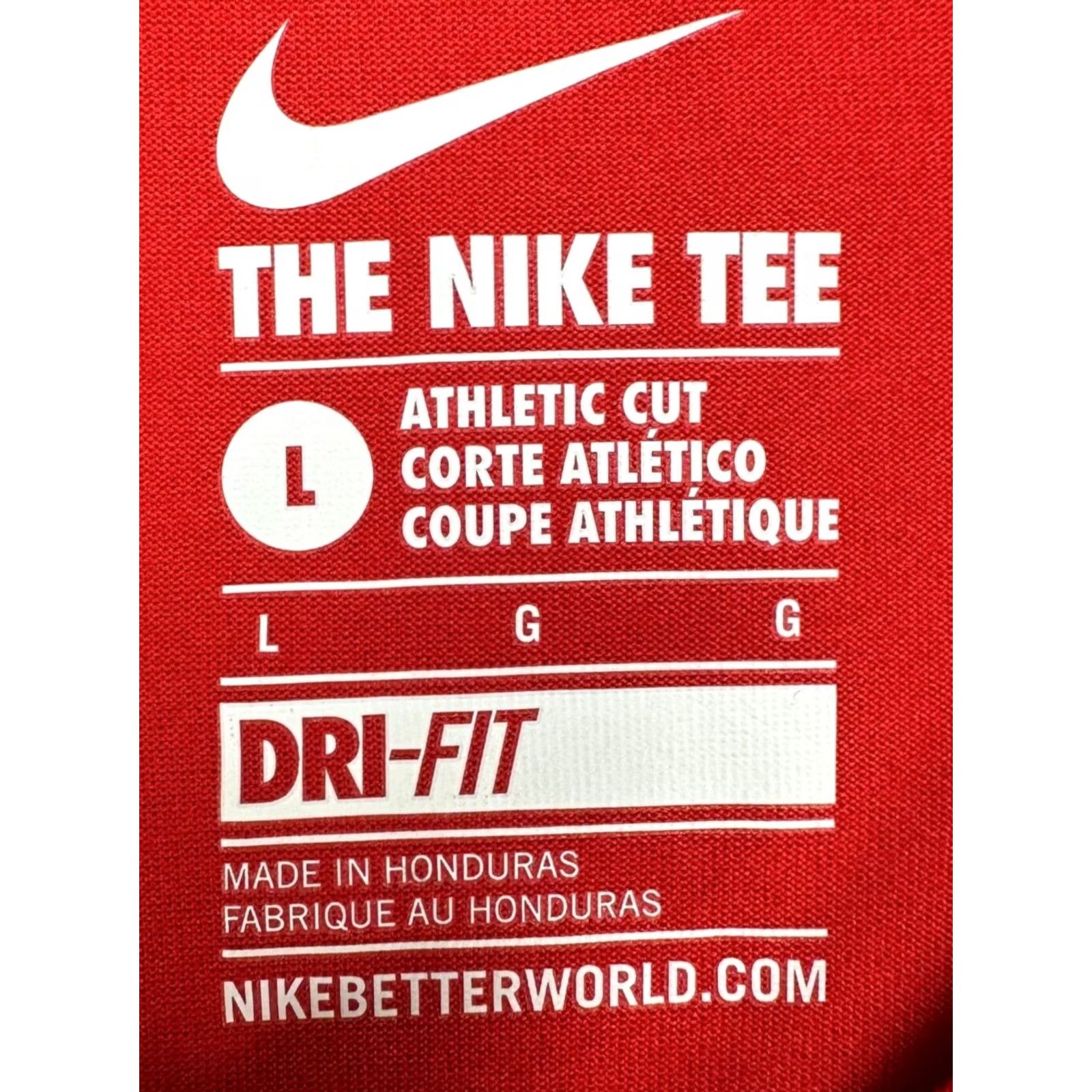Nike Nike Shirt Mens Large Dri-Fit Red Swing Man Baseball T-Shirt Tee Quarter Sleeve Size US L / EU 52-54 / 3 - 5 Thumbnail