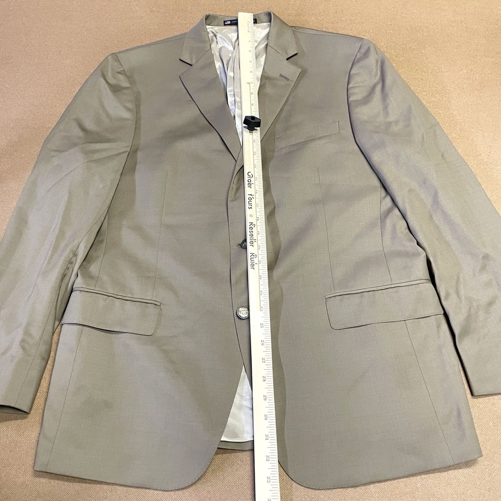 Hart Schaffner Marx Hart Schaffner & Marx Dillards Suit Jacket Adult 44R Brown 2 Button Blazer Men Size 44R - 5 Thumbnail