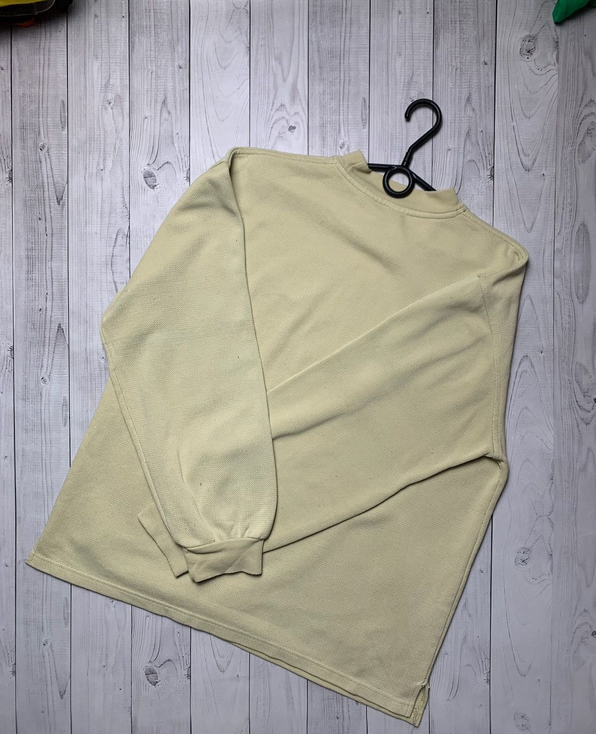 Nike × Vintage Vintage Nike Beige sweatshirt size L logo swoosh Size US L / EU 52-54 / 3 - 7 Thumbnail
