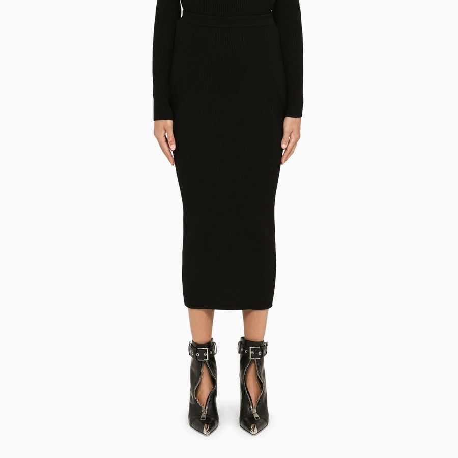image of Alexander Mcqueen O1D2Blof01223 Skirt In Black, Women's (Size 34)