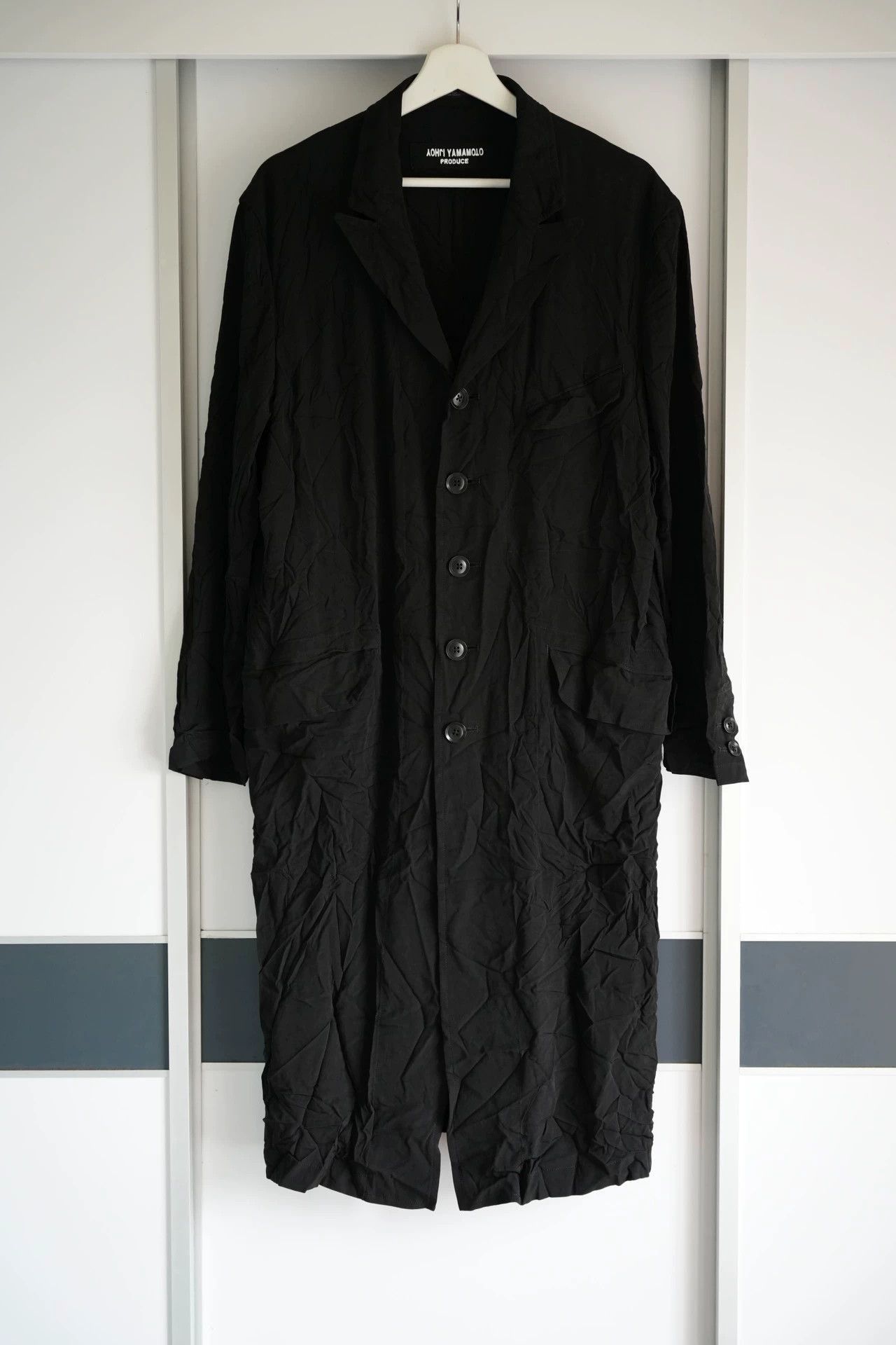 Yohji Yamamoto Black Long Coat - Size M Size US M / EU 48-50 / 2 - 1 Thumbnail