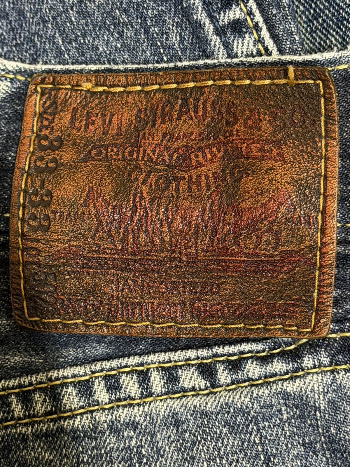 Levi's Vintage Y2K Levis 502 Blue Faded Wash Distress Regular Fits Size US 32 / EU 48 - 6 Thumbnail