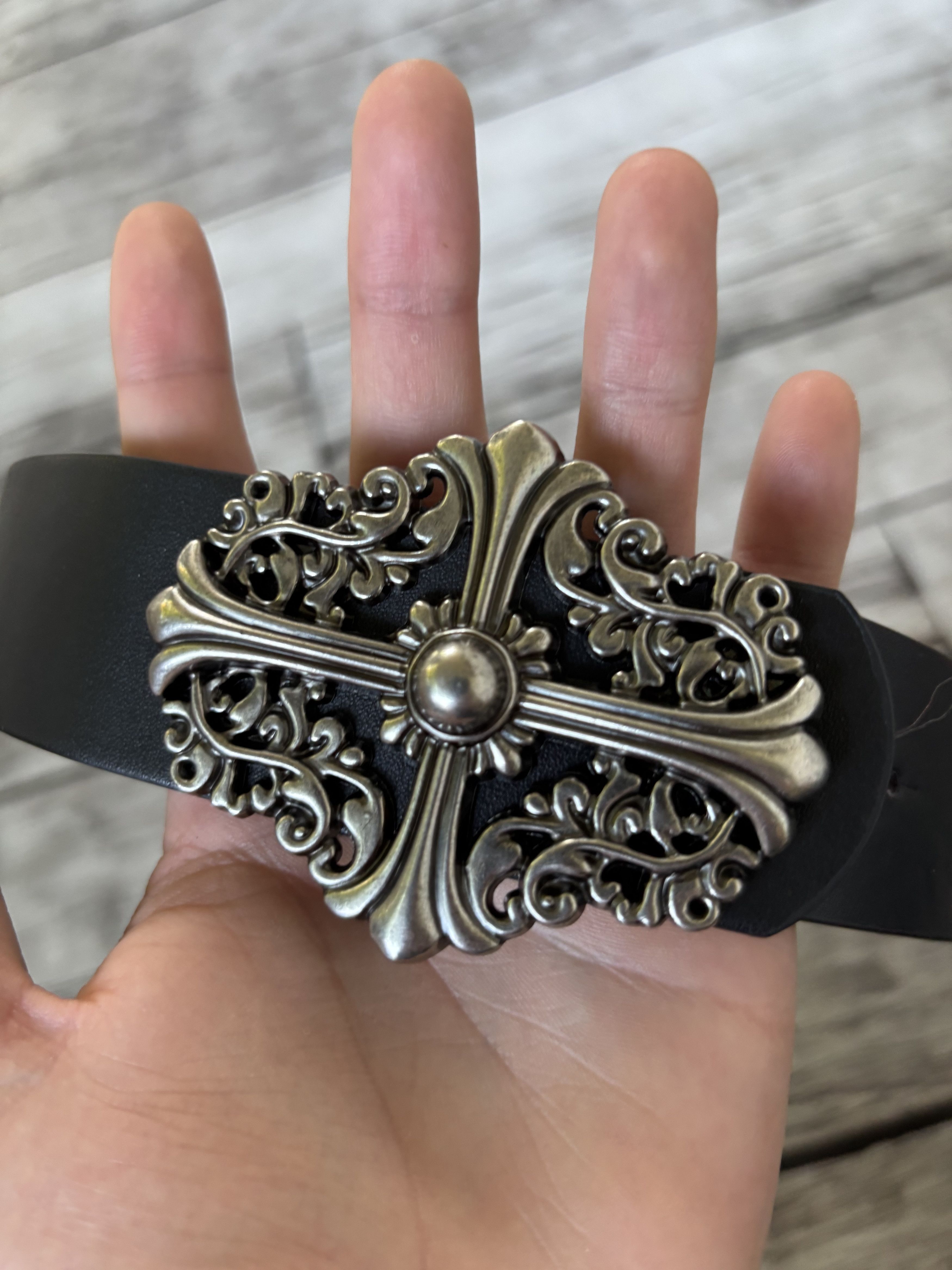Other VTG CHROME HEARTS DIESEL STYLE HEAVY LEATHER METAL BELT Size ONE SIZE - 3 Thumbnail