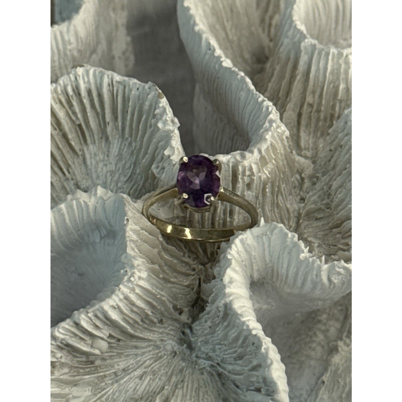 Jewelry 925 STERLING SILVER AMETHYST RING SIZE 6.5 Size ONE SIZE - 1 Thumbnail