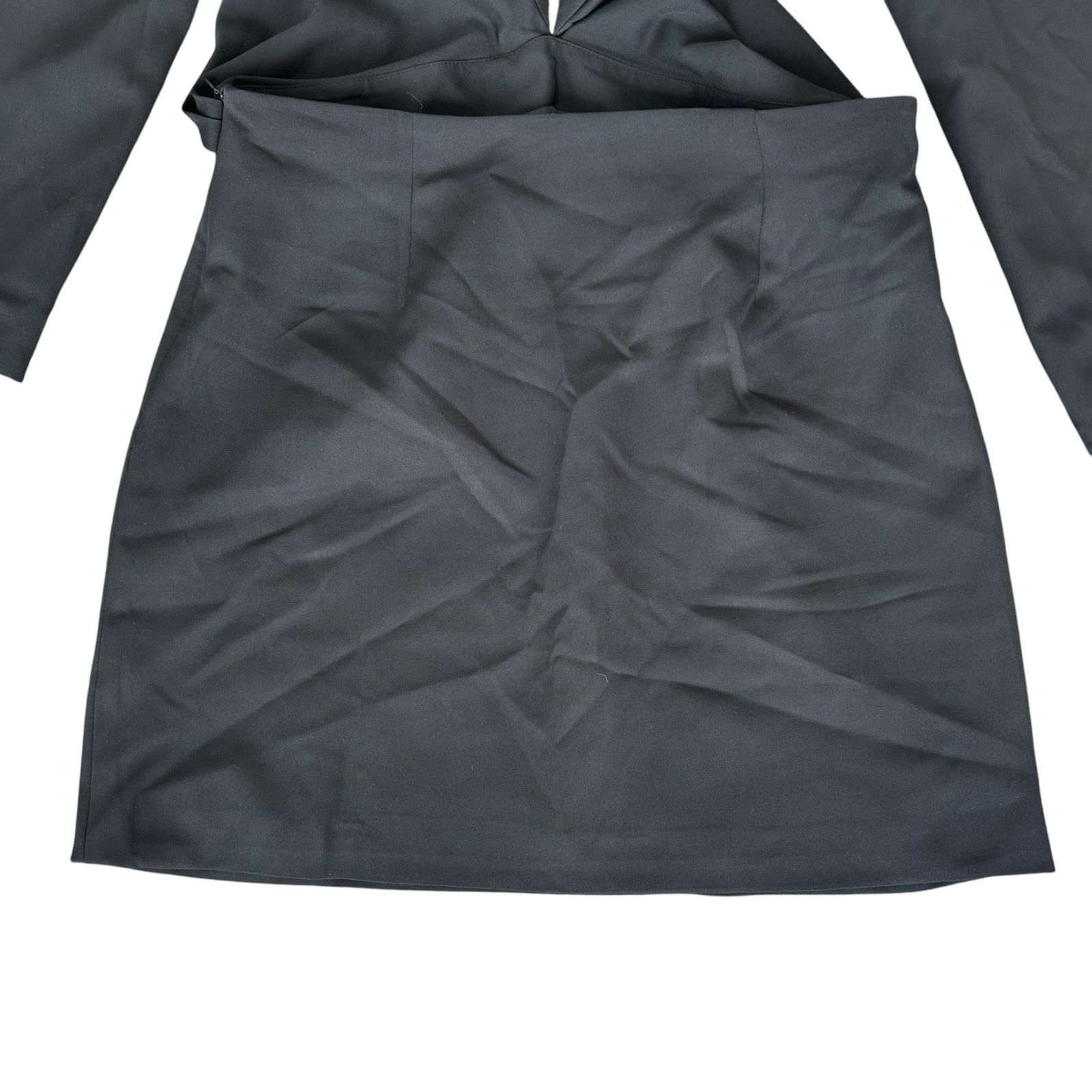 Other Extro & Vert Black Twist Front Blazer Skirt Dress Sz 12 Size XL / US 12-14 / IT 48-50 - 3 Thumbnail
