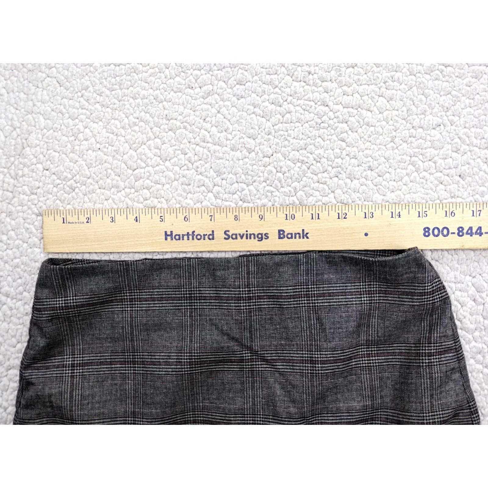 Loft VINTAGE LOFT Gray Glen Check Bird Embroider Skirt Straight Pencil Size 28" / US 6 / IT 42 - 7 Thumbnail