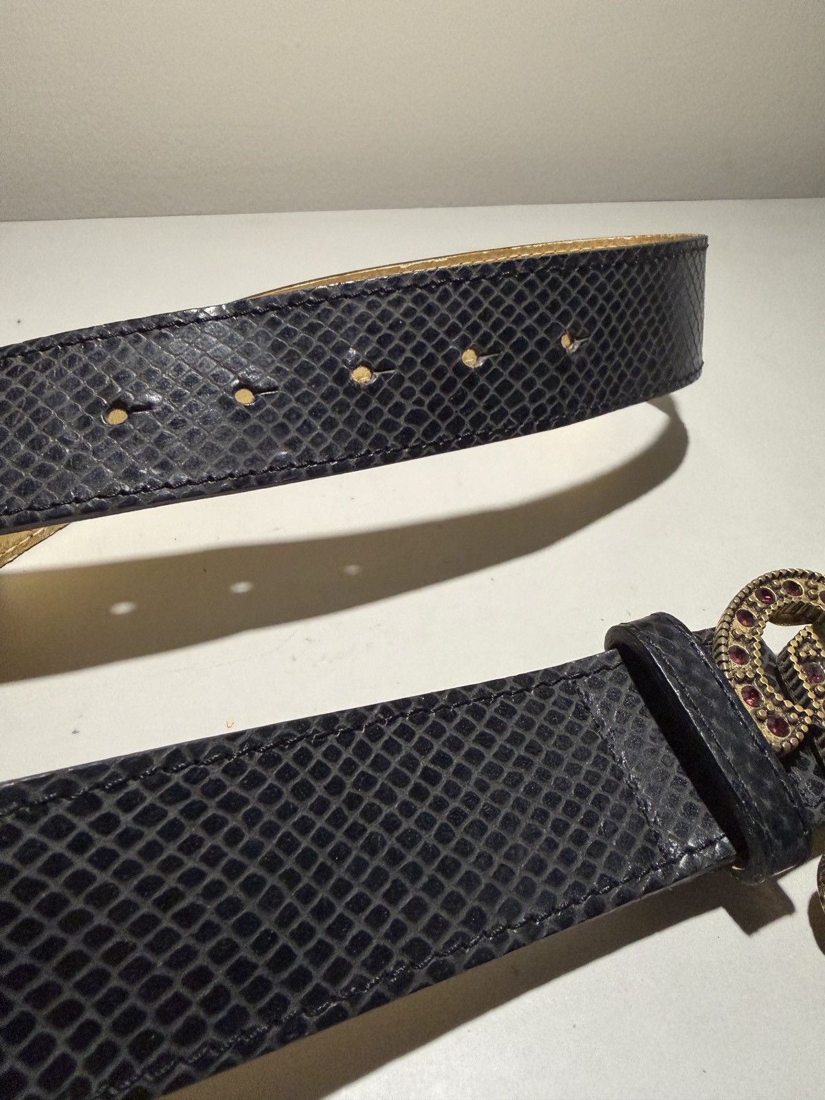 Dolce & Gabbana Dolce & Gabbana Rhinestone DG Buckle Belt Size ONE SIZE - 9 Thumbnail