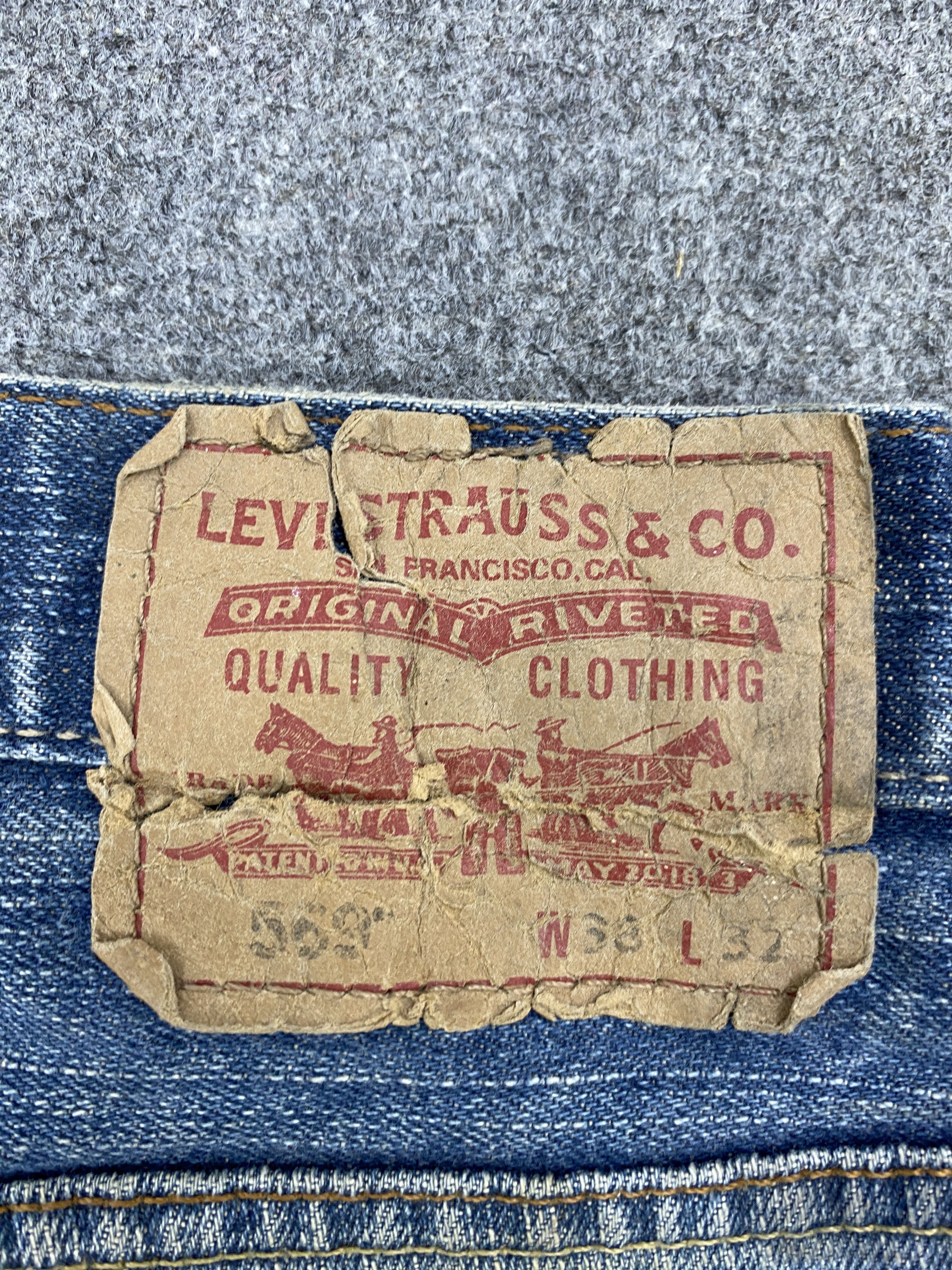 Levi's Vintage Levis 569 Baggy Faded Black Jeans S0044 Size US 40 / EU 56 - 5 Thumbnail