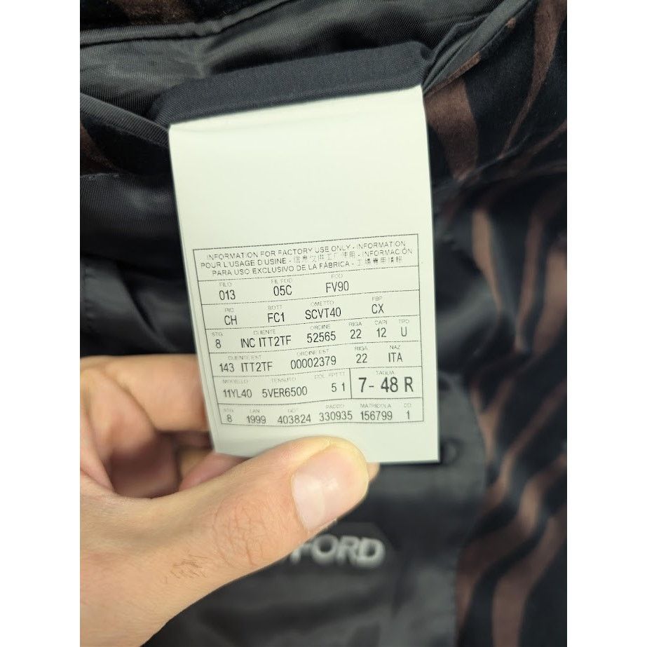 Tom Ford o1rshd1 Blazer Jacket in Black/Brown Size US M / EU 48-50 / 2 - 22 Thumbnail