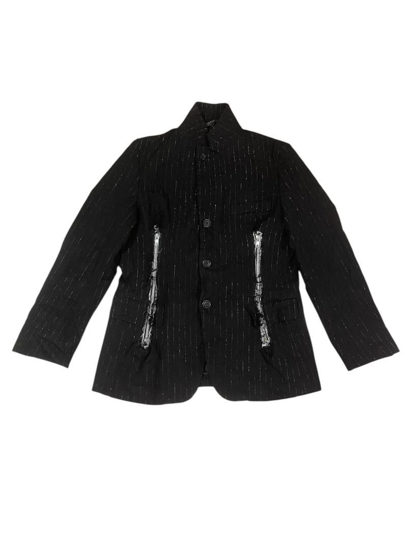 Comme des Garcons Comme des Garcons Punk Style Silver Stripe Casual Jacket Size US XS / EU 42 / 0 - 2 Thumbnail