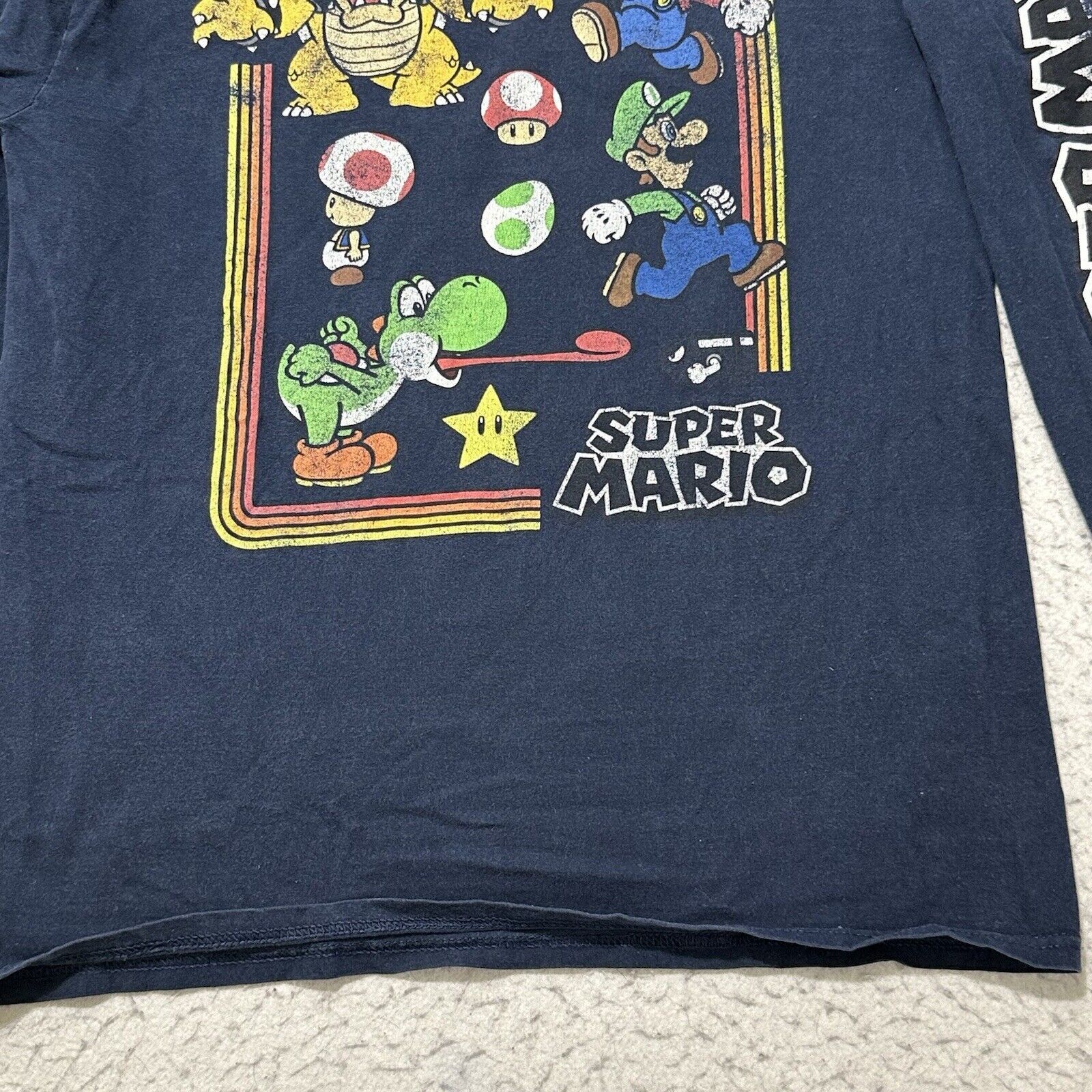 Nintendo Super Mario Medium Navy Blue Mario Luigi Graphic T Shirt Size US M / EU 48-50 / 2 - 7 Thumbnail