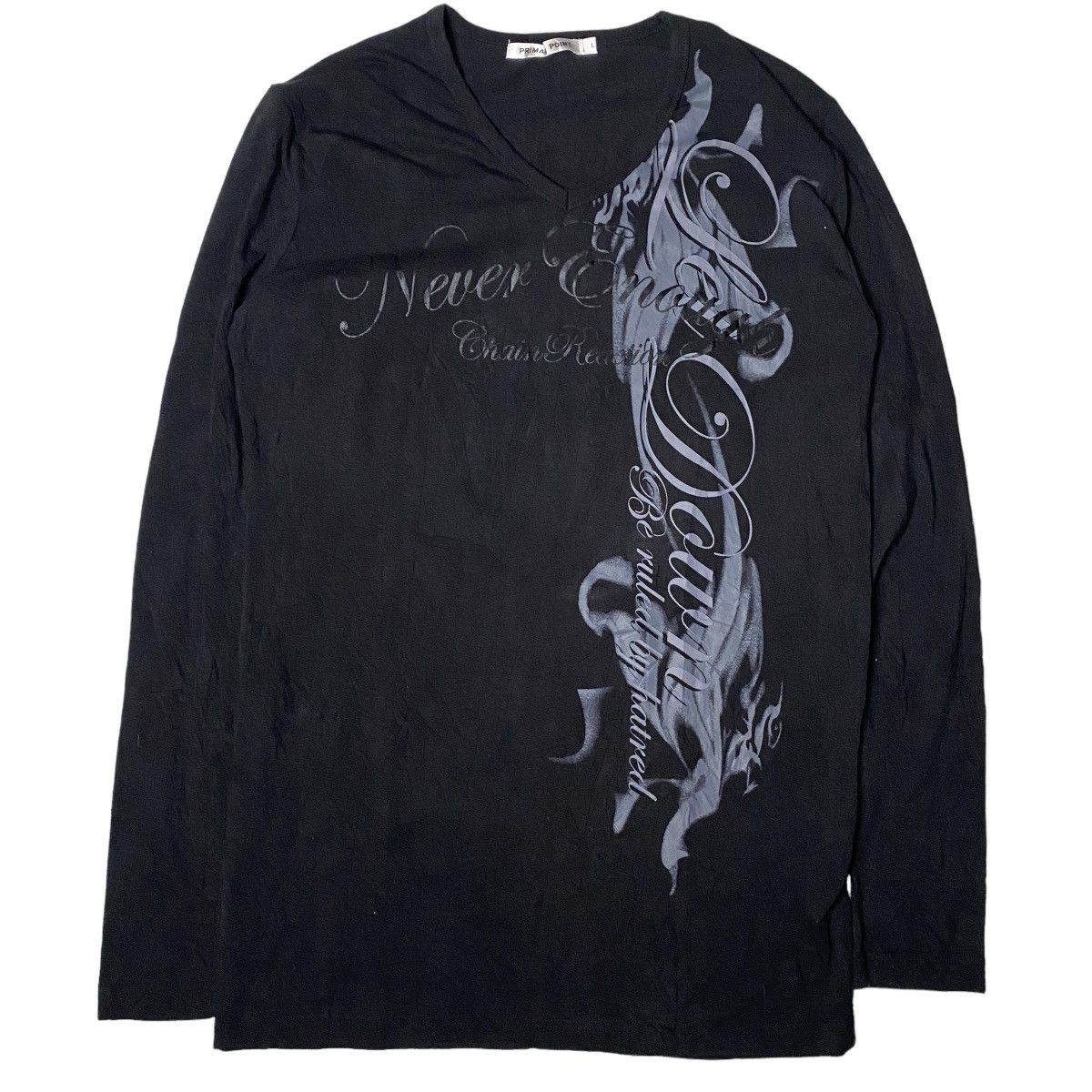 If Six Was Nine 2000's Primal Point Skull Poem Tattoo Longsleeve Size US S / EU 44-46 / 1 - 2 Thumbnail