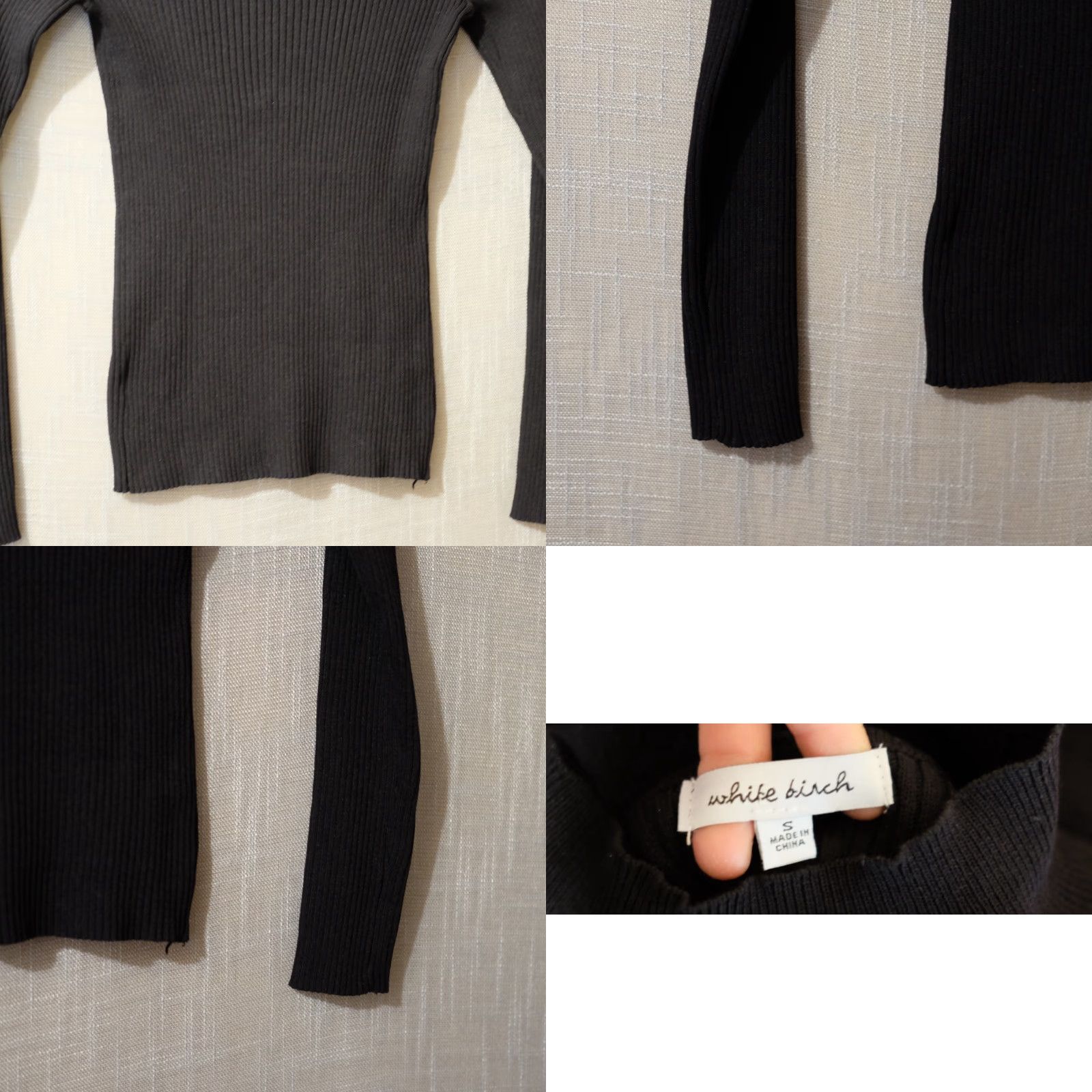 Vintage Nwot! White Birch Black Sweater Pullover Mock Neck Long Sleeve Women's S #A1-80 Size S / US 4 / IT 40 - 8 Thumbnail