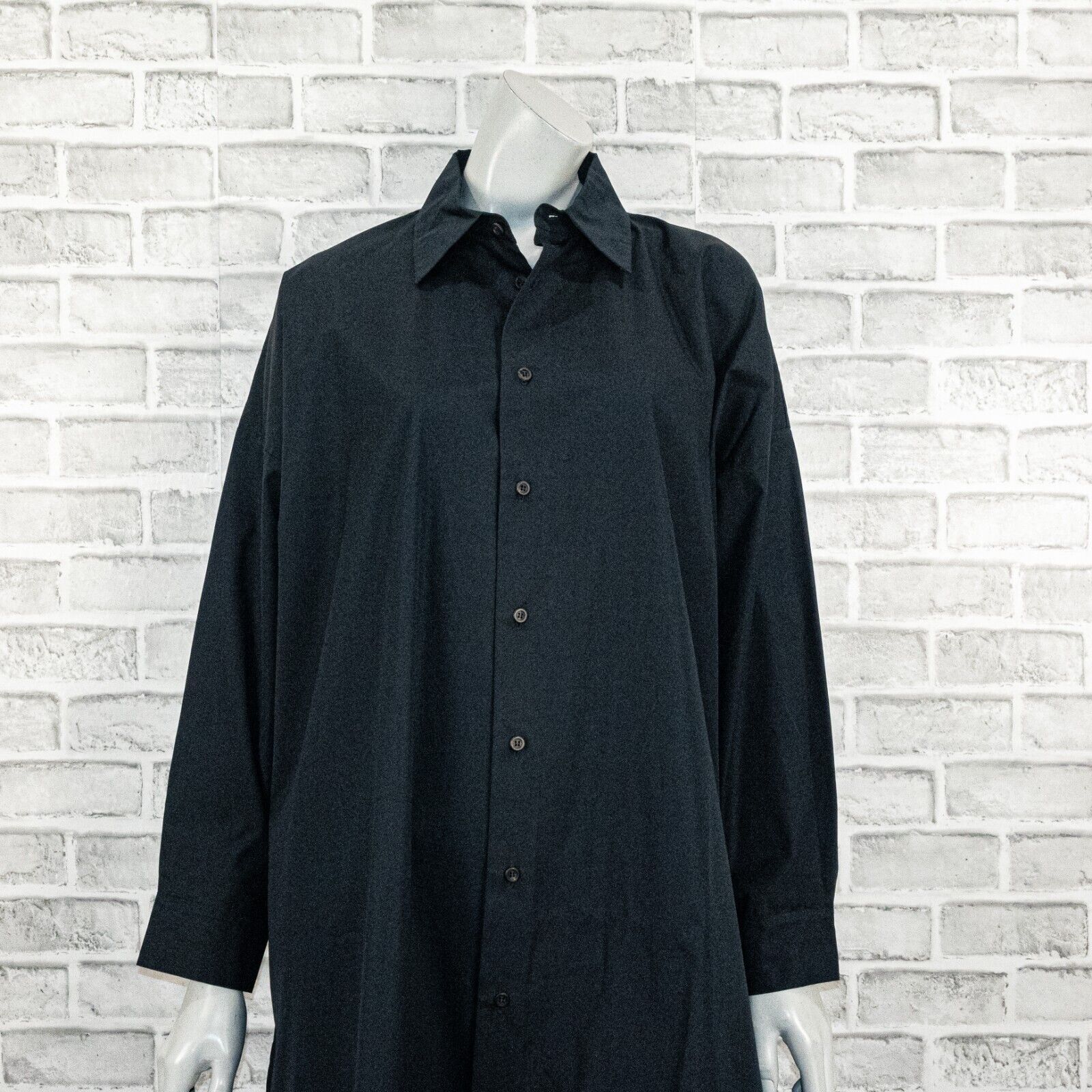 eskandar New Eskandar Wide A-Line Shirt w/ collar & Pleat long Black Size L / US 10 / IT 46 - 9 Thumbnail
