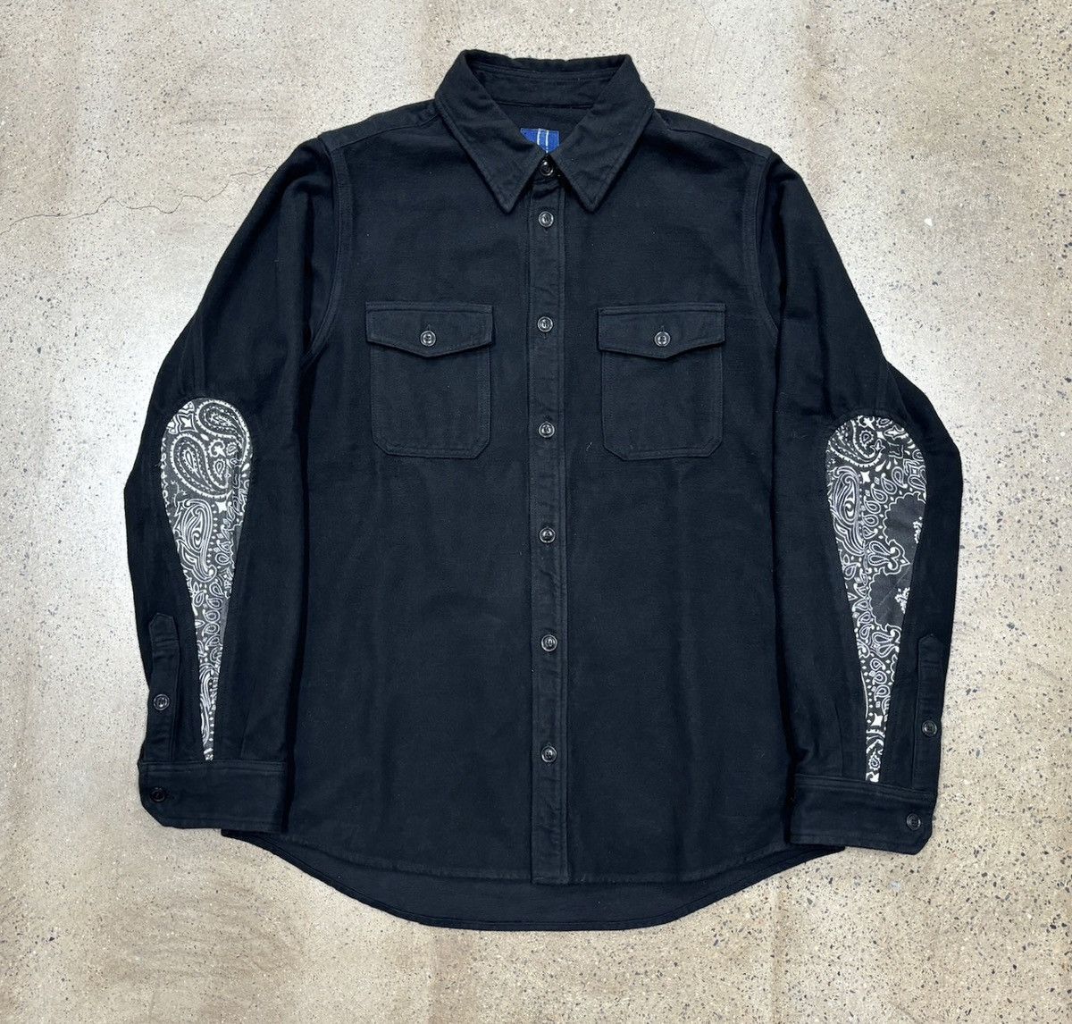 Visvim ICT Black Elk Flannel Bandana Shirts，size 3