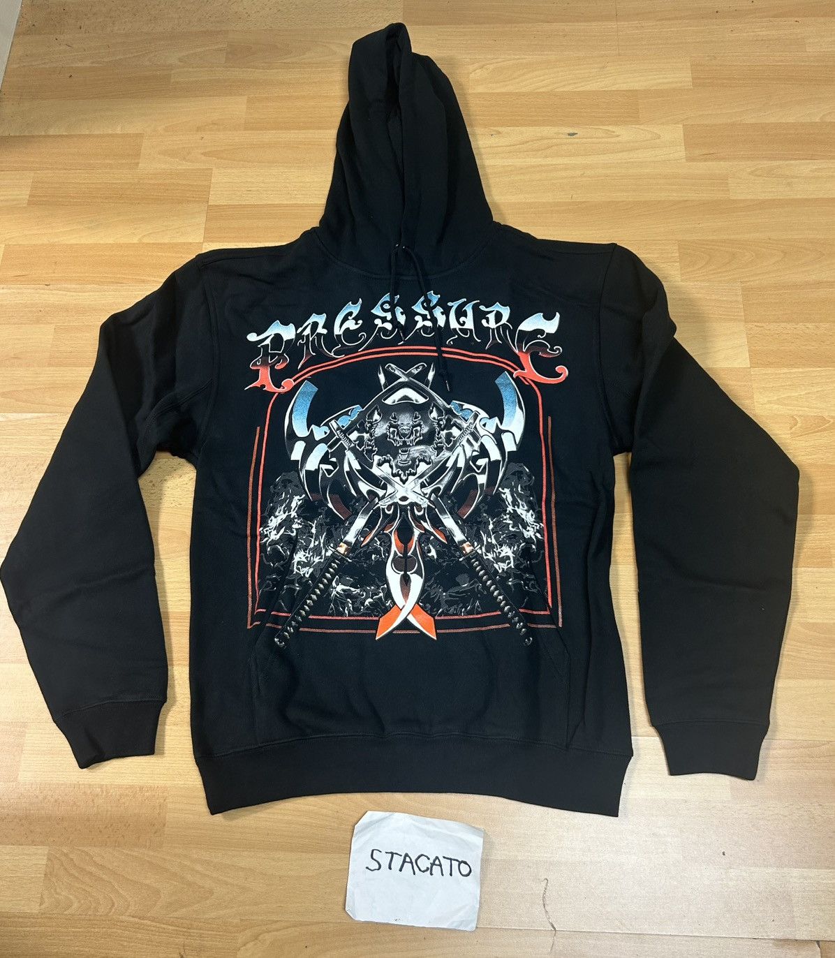 Hollow Squad × Rap Tees Pressure x Hollow Squad Xavier Wulf Hoodie Black Size US M / EU 48-50 / 2 - 1 Thumbnail