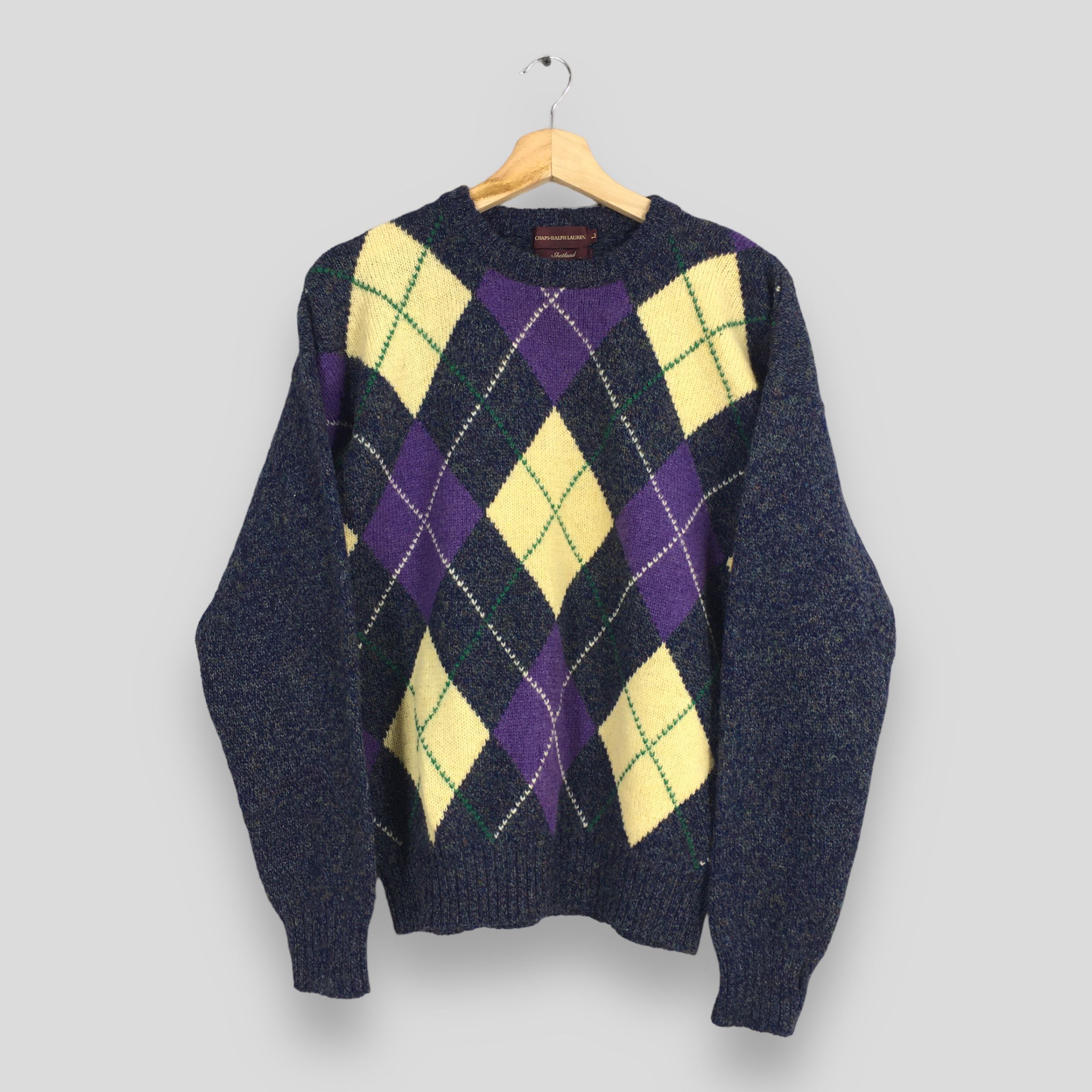 Chaps Ralph Lauren × Polo Ralph Lauren × Ralph Lauren Vintage Chaps Ralph Lauren Knitwear Shetland Crewneck Large Size US M / EU 48-50 / 2 - 1 Thumbnail