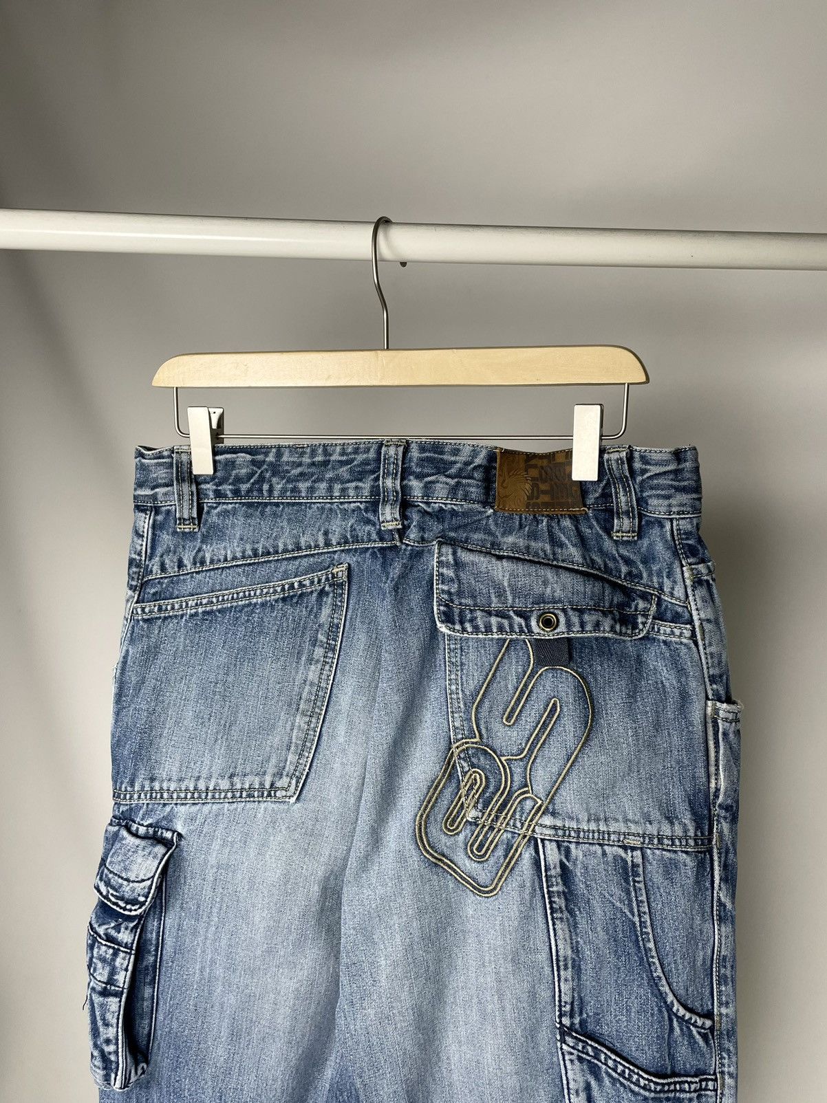 Carhartt Engelbert Strauss Vintage Faded Workwear Cargo Denim Jeans Size US 32 / EU 48 - 11 Thumbnail