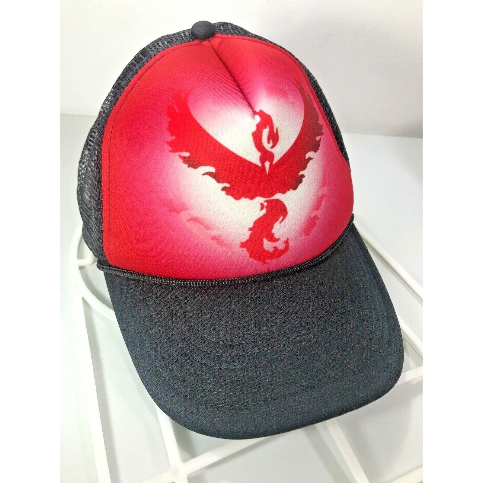 Other Pokémon Go Airbrush Look Black And Red Trucker Hat Adjustabl Size ONE SIZE - 2 Thumbnail