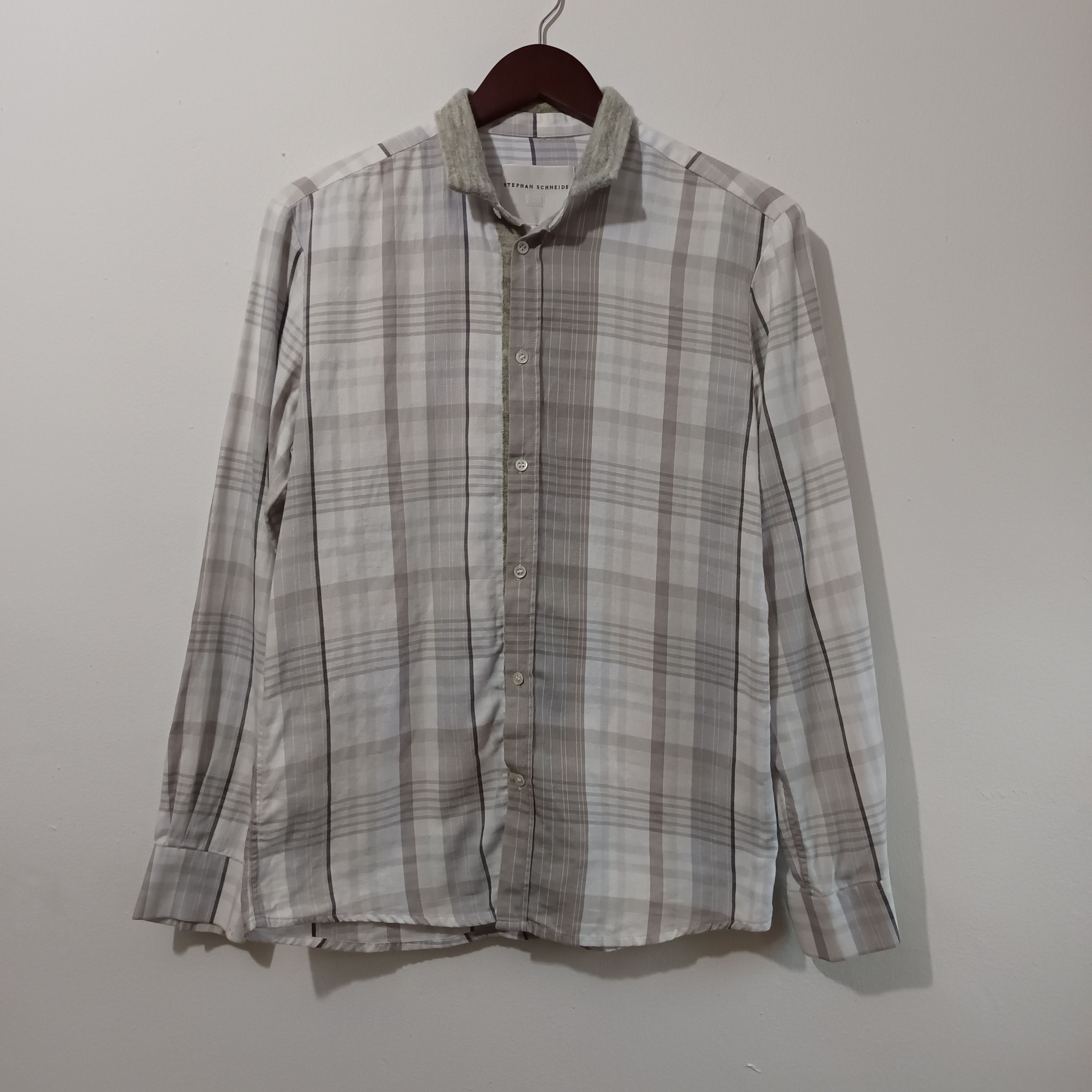 Stephan Schneider Stephan Schneider Knitt Collar Plaid Shirts Size US M / EU 48-50 / 2 - 1 Thumbnail