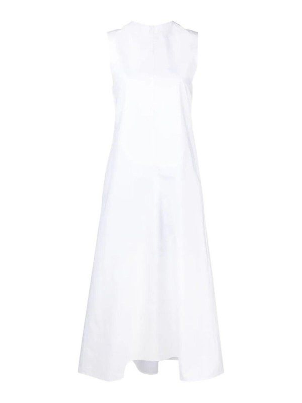 Jil Sander o1mt1gz0625 Midi Dress in White Size XL / US 12-14 / IT 48-50 - 1 Thumbnail