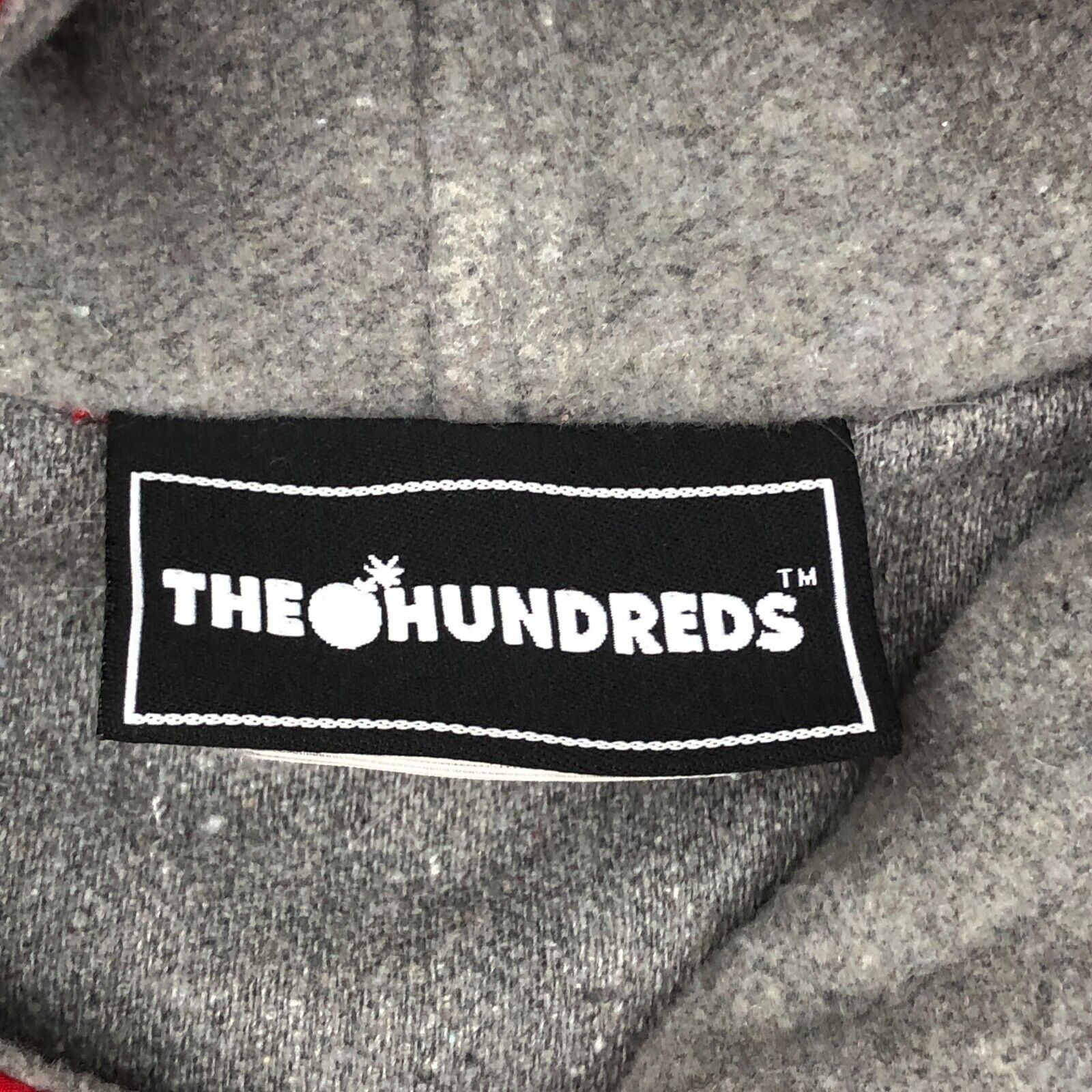 The Hundreds The Hundreds Red Gray Varsity Hooded Jacket Coat Large L Size US L / EU 52-54 / 3 - 4 Thumbnail