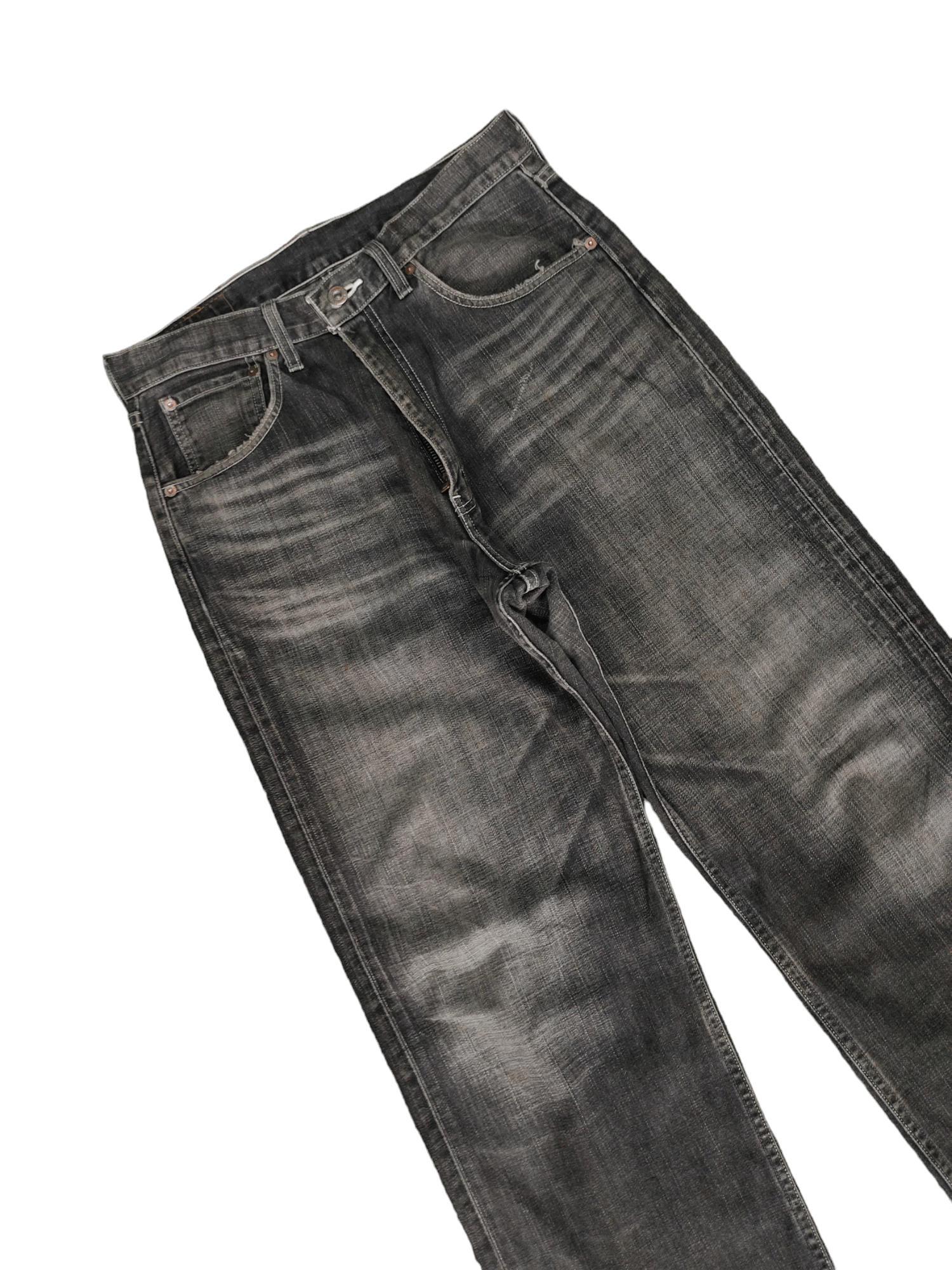 Levi's Vintage Clothing Vintage Levis 504 Distress Faded Wide Leg Denim Jeans Size US 31 - 7 Thumbnail