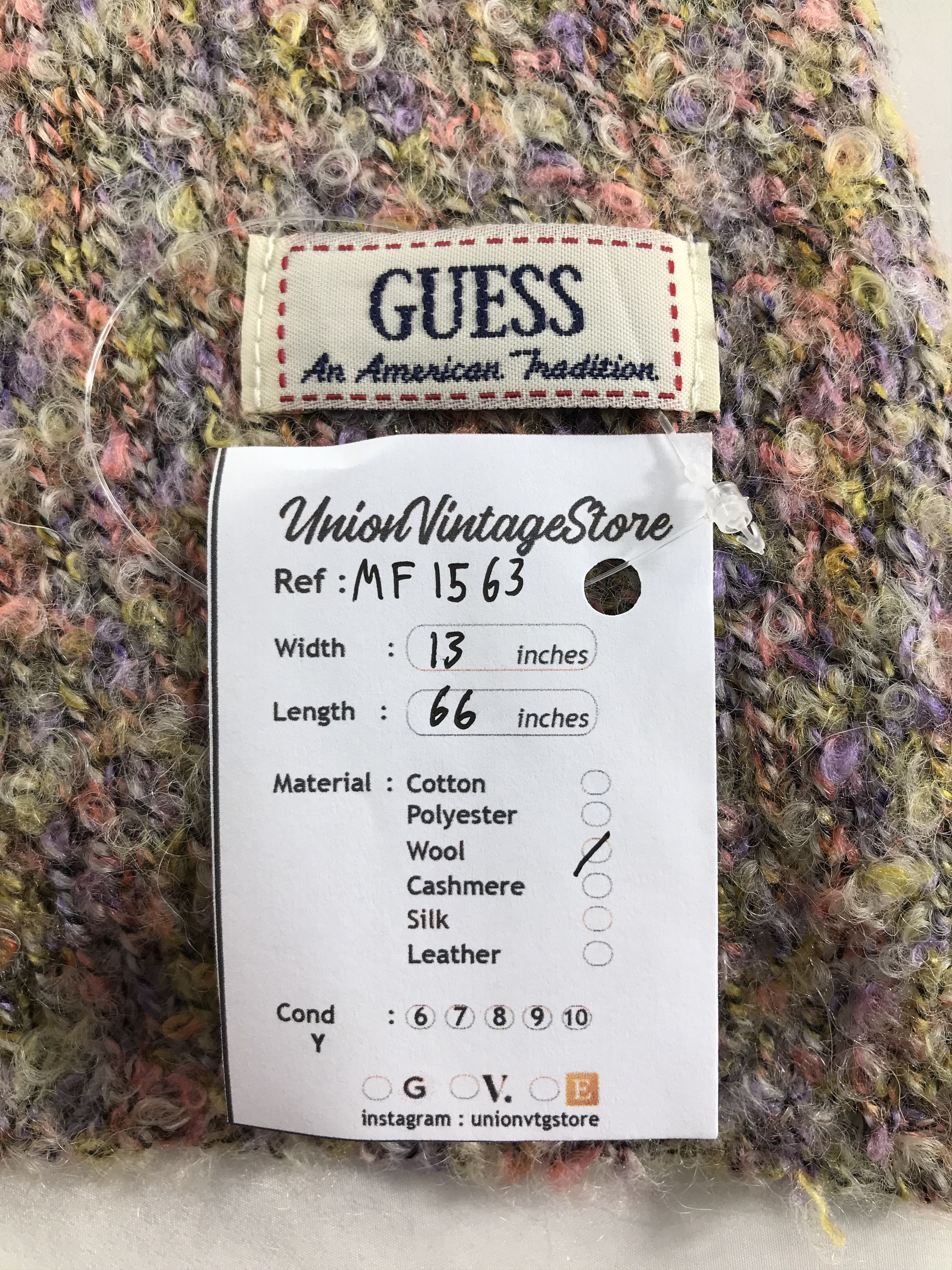 Vintage Guess Scarf/Muffler/Neckwear MF1563